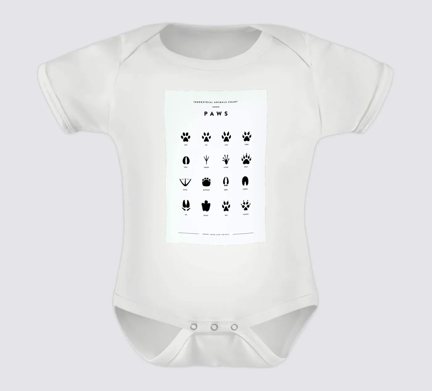 Paws chart body bébé de daylight design studio