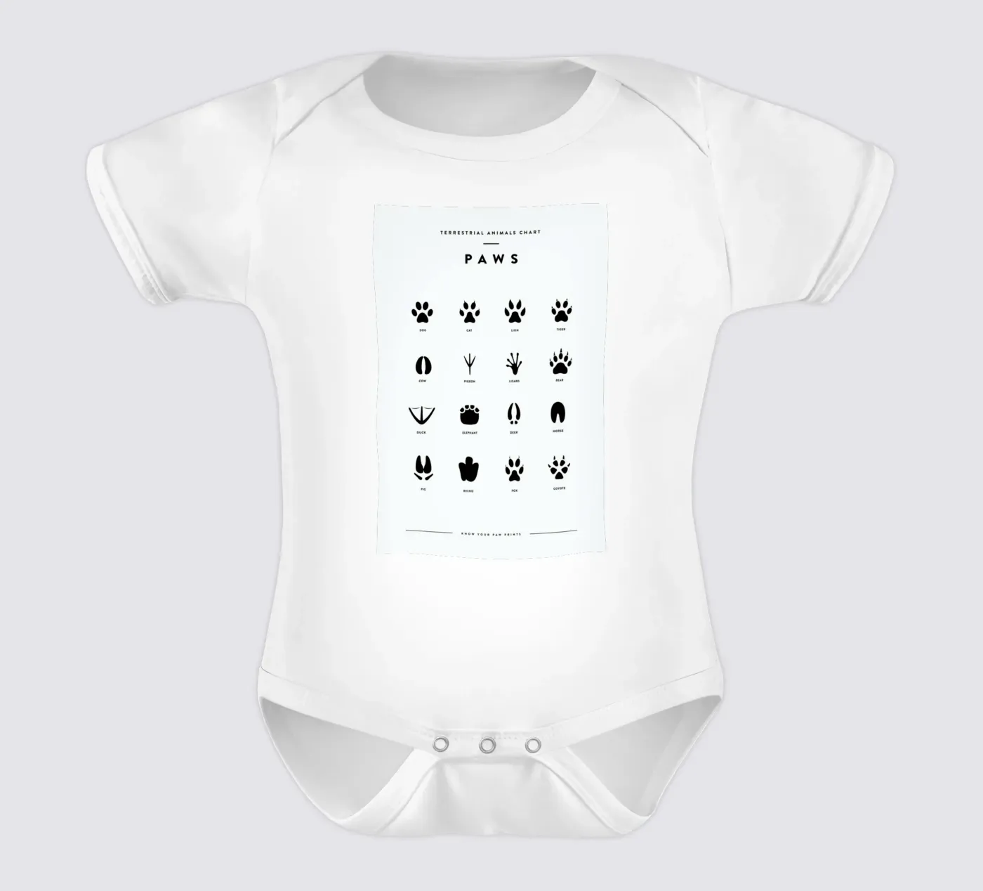 Paws chart body bébé de daylight design studio
