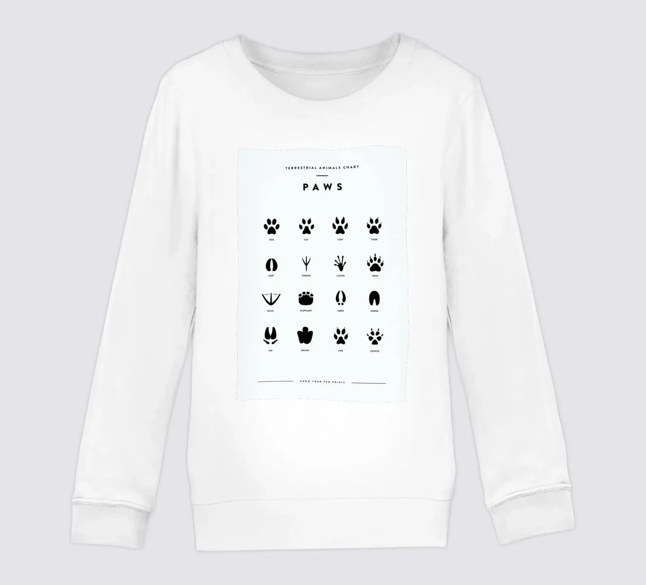 Paws chart felpa bambino da daylight design studio