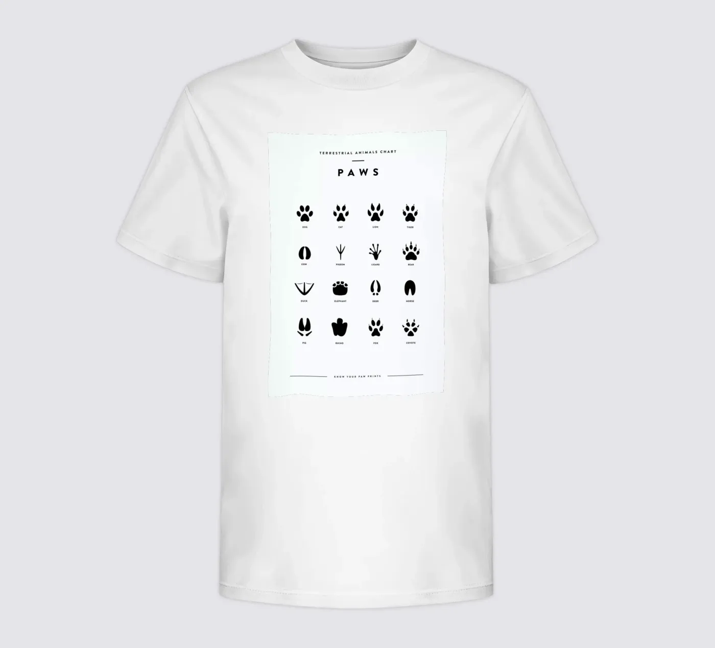 Paws chart t-shirt bambini da daylight design studio