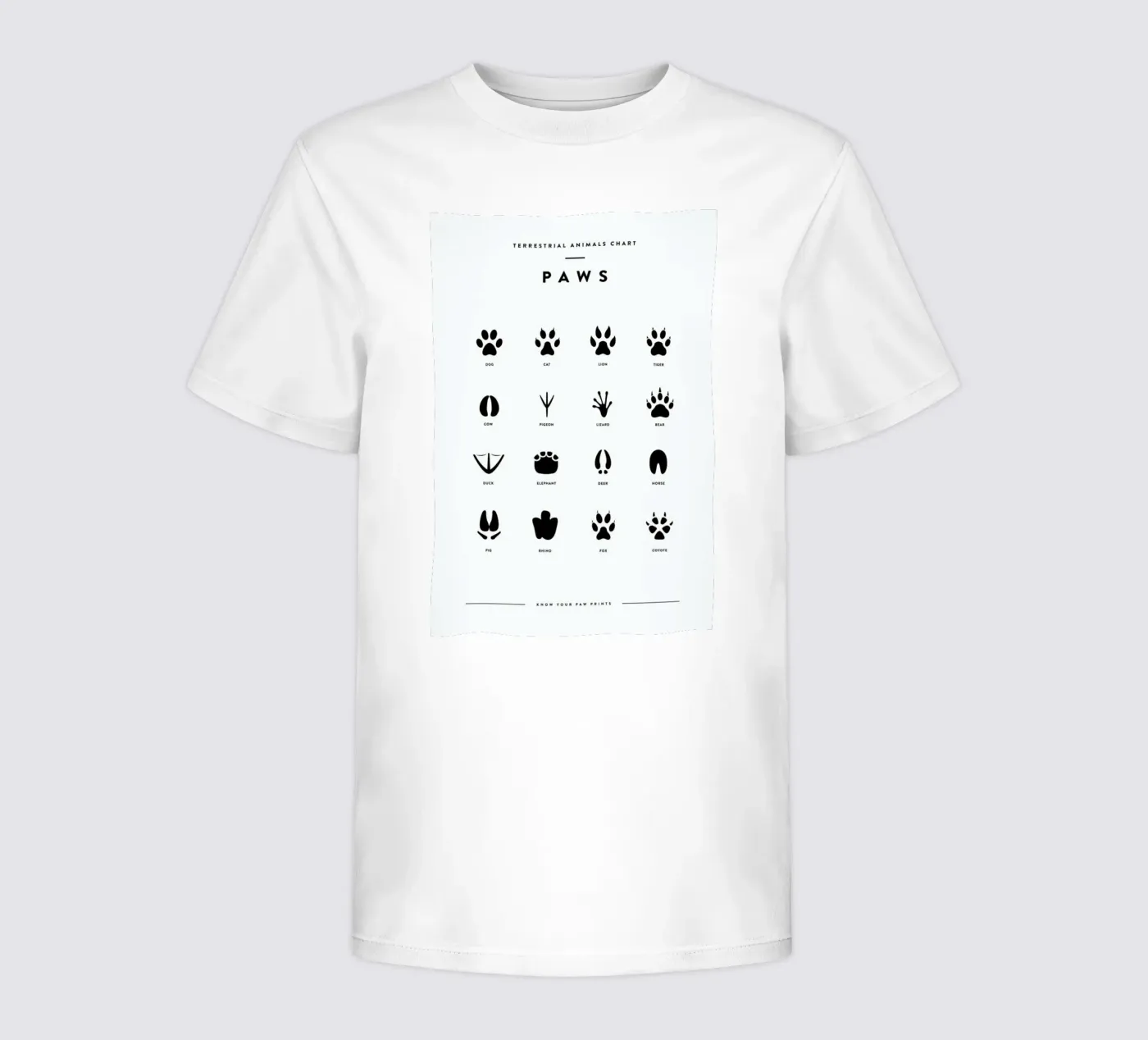 Paws chart t-shirt bambini da daylight design studio