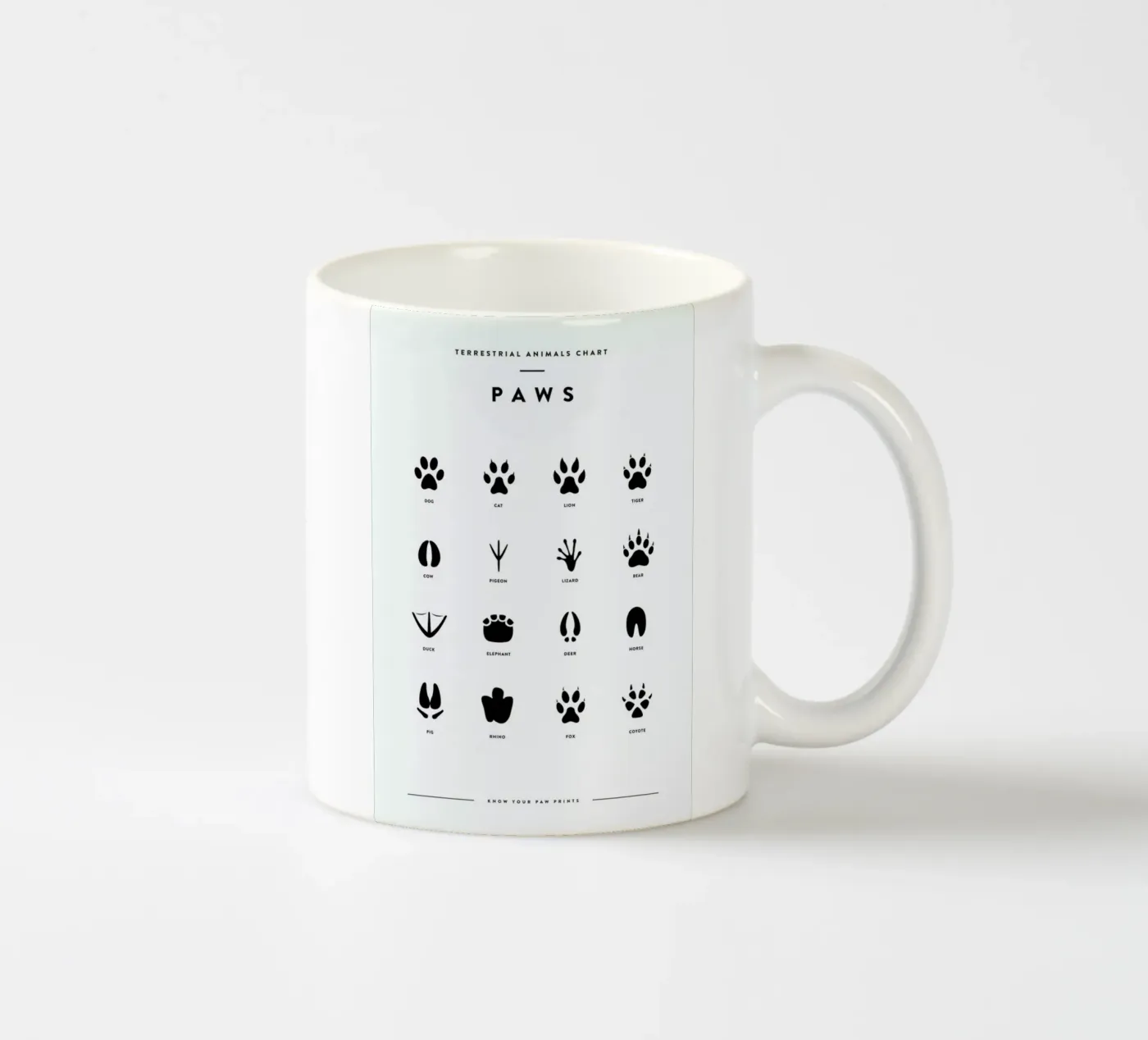 Paws chart ceramic mug by daylight design studio