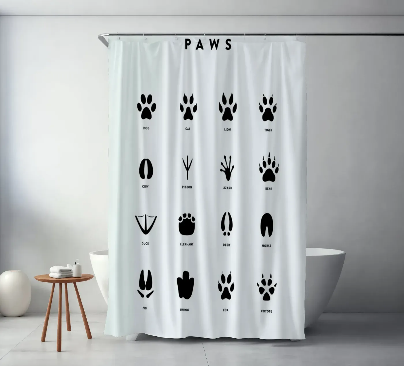 Paws chart douchegordijn van daylight design studio