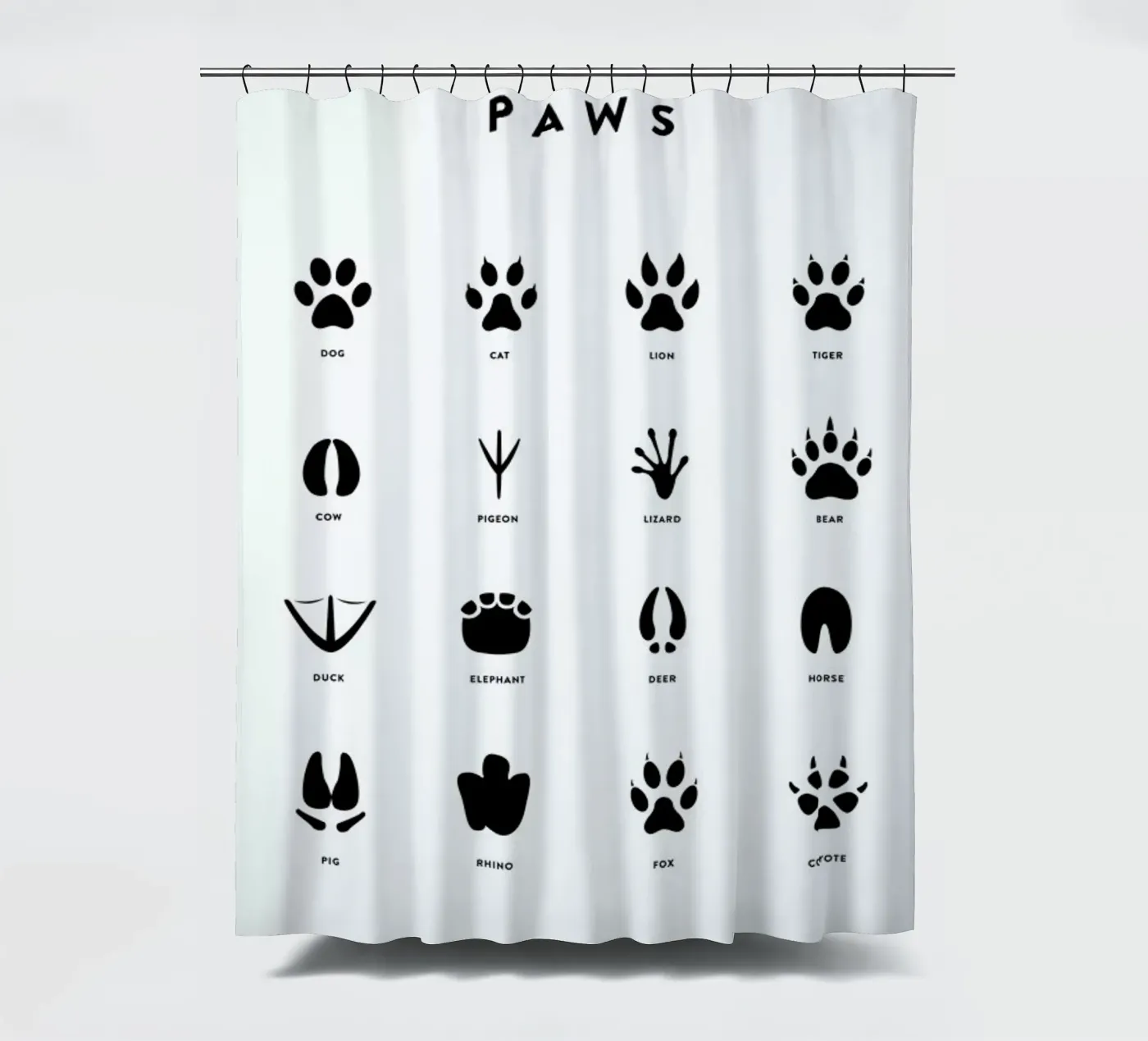 Paws chart douchegordijn van daylight design studio