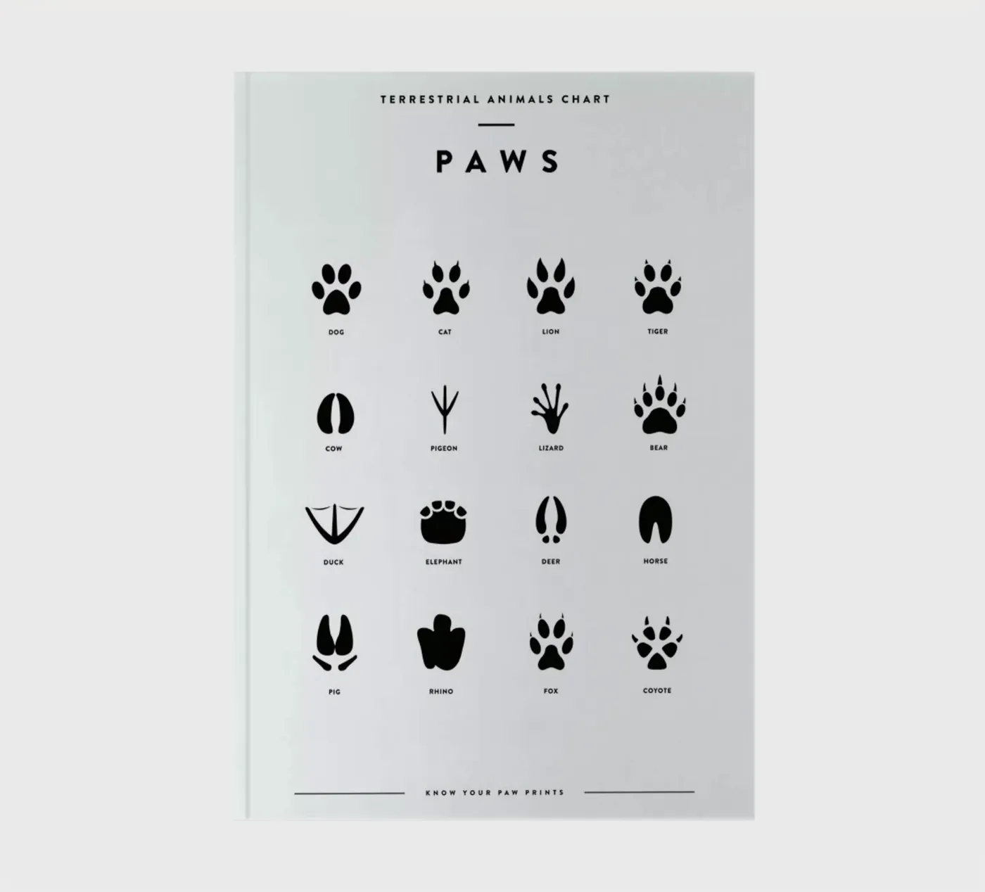Paws chart notebook by daylight design studio