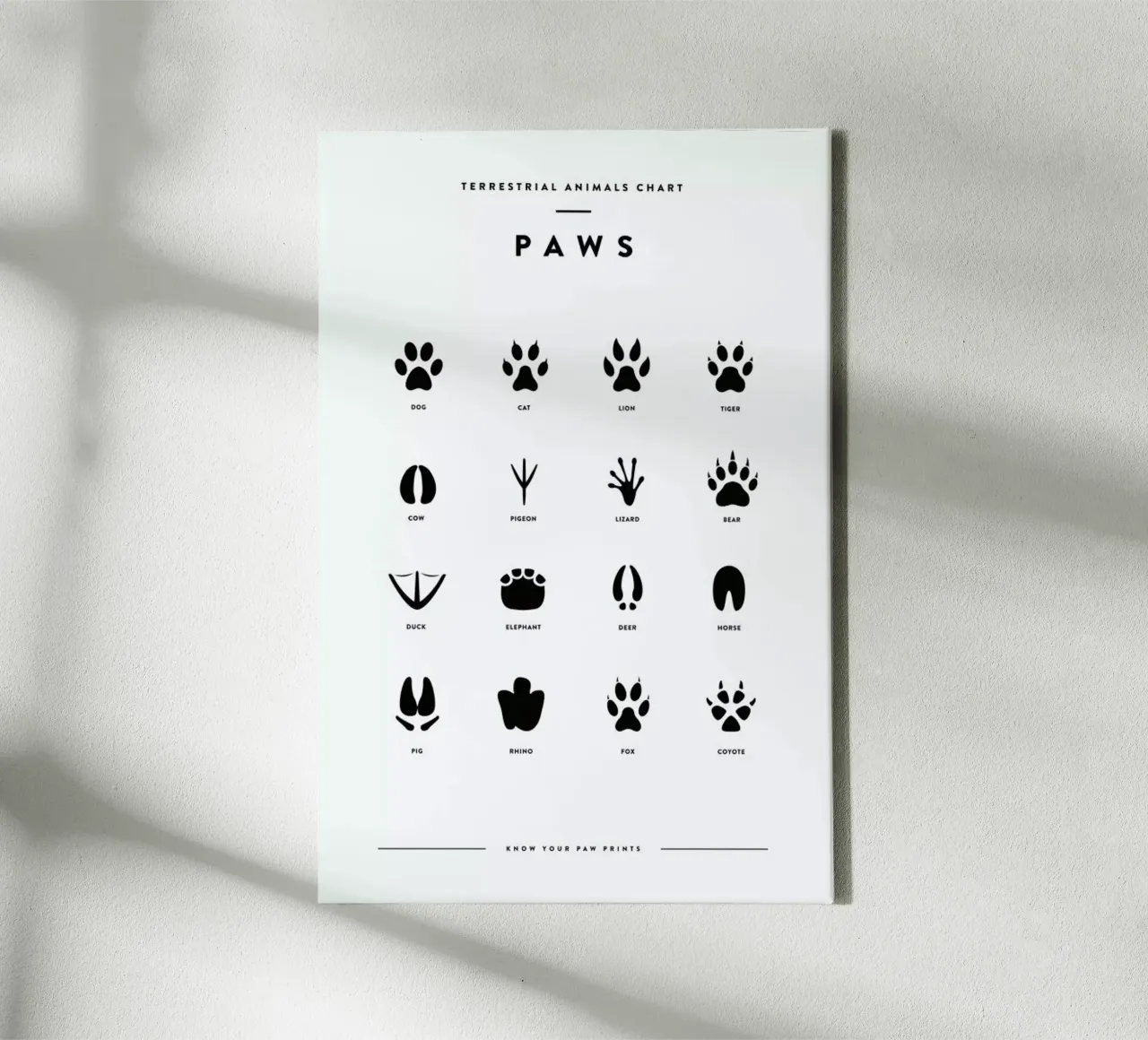 Paws chart tela con Cornice a cassetta da daylight design studio