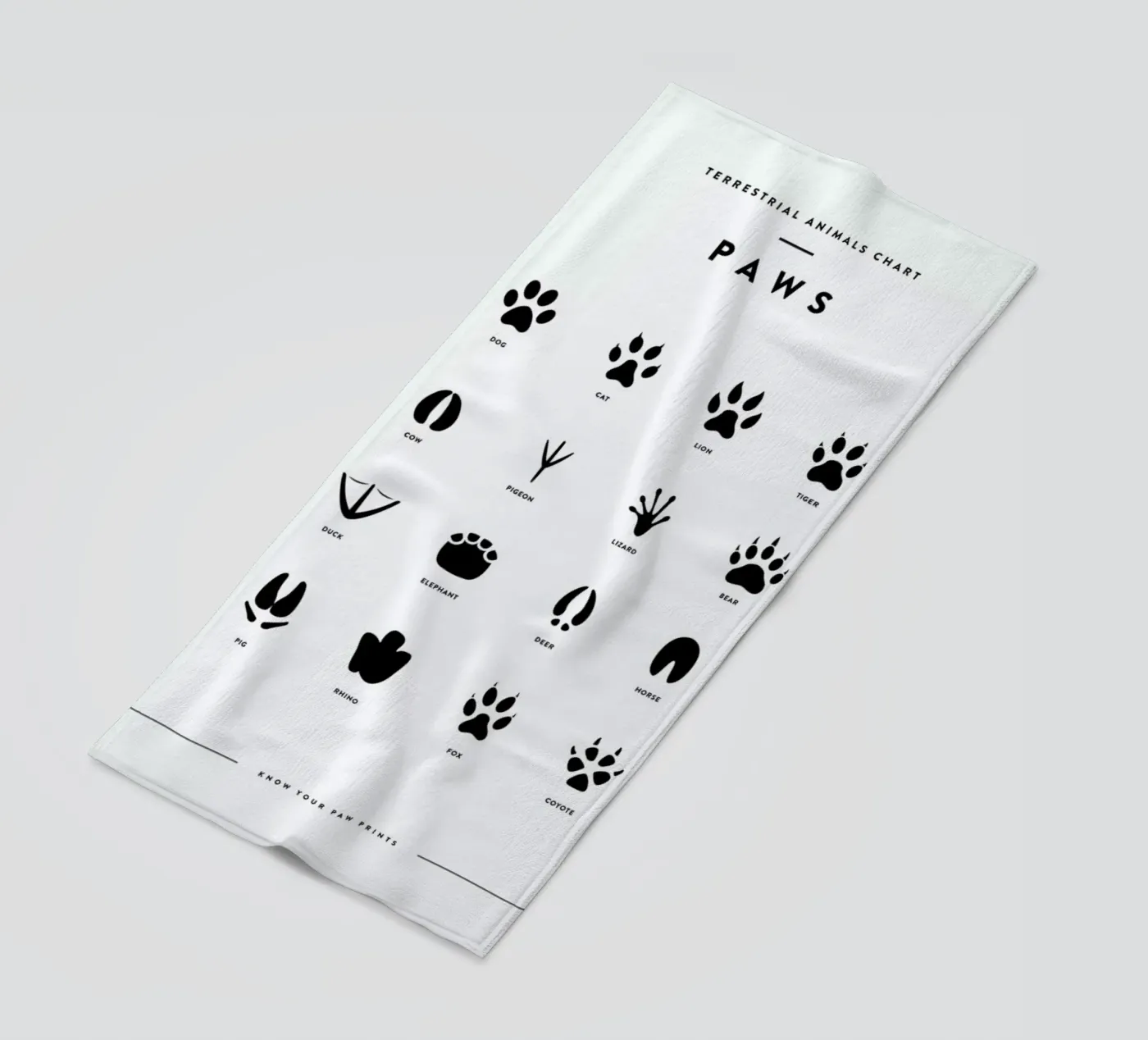Paws chart strandhanddoek van daylight design studio