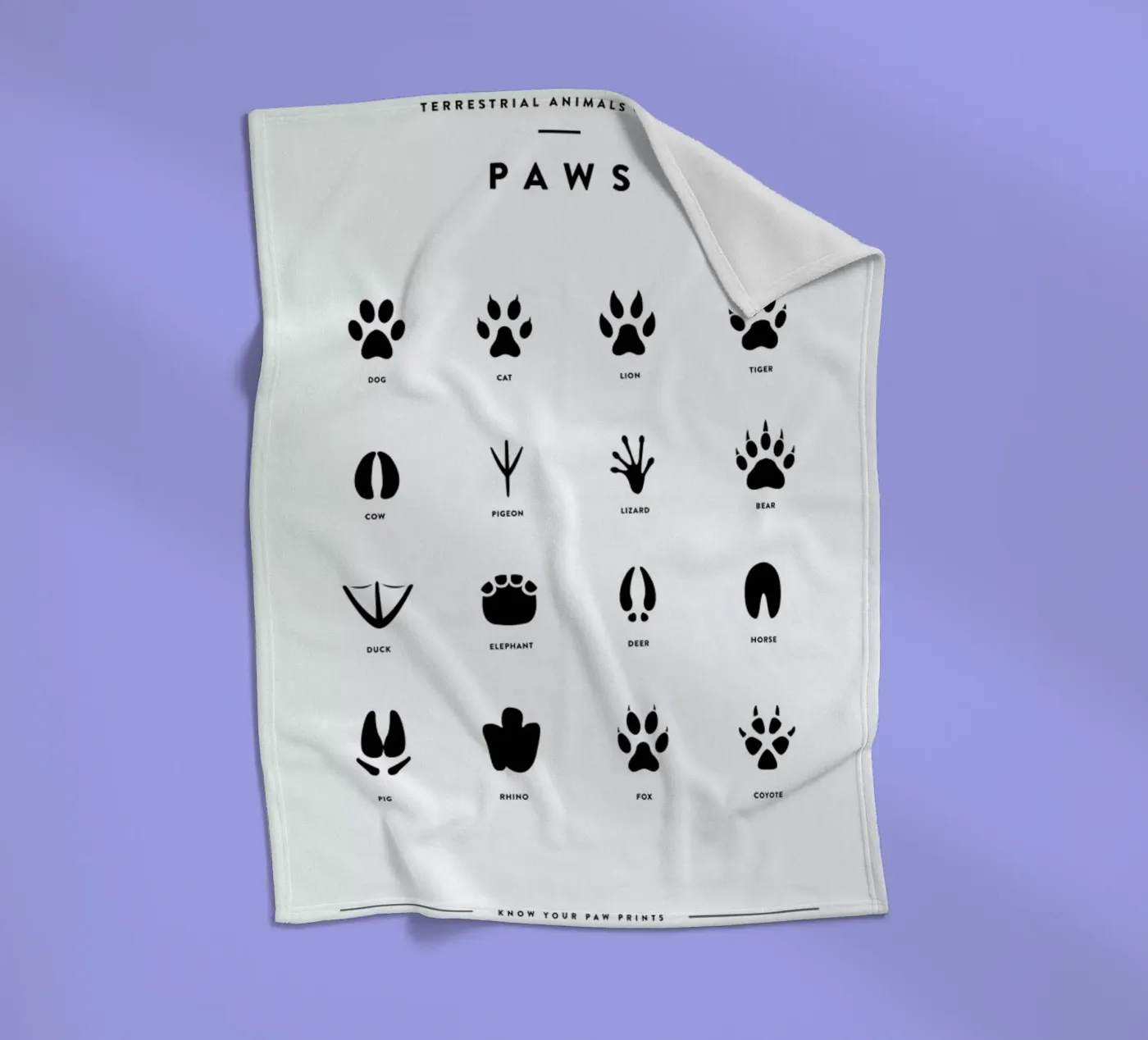 Paws chart Fleecedecke von daylight design studio