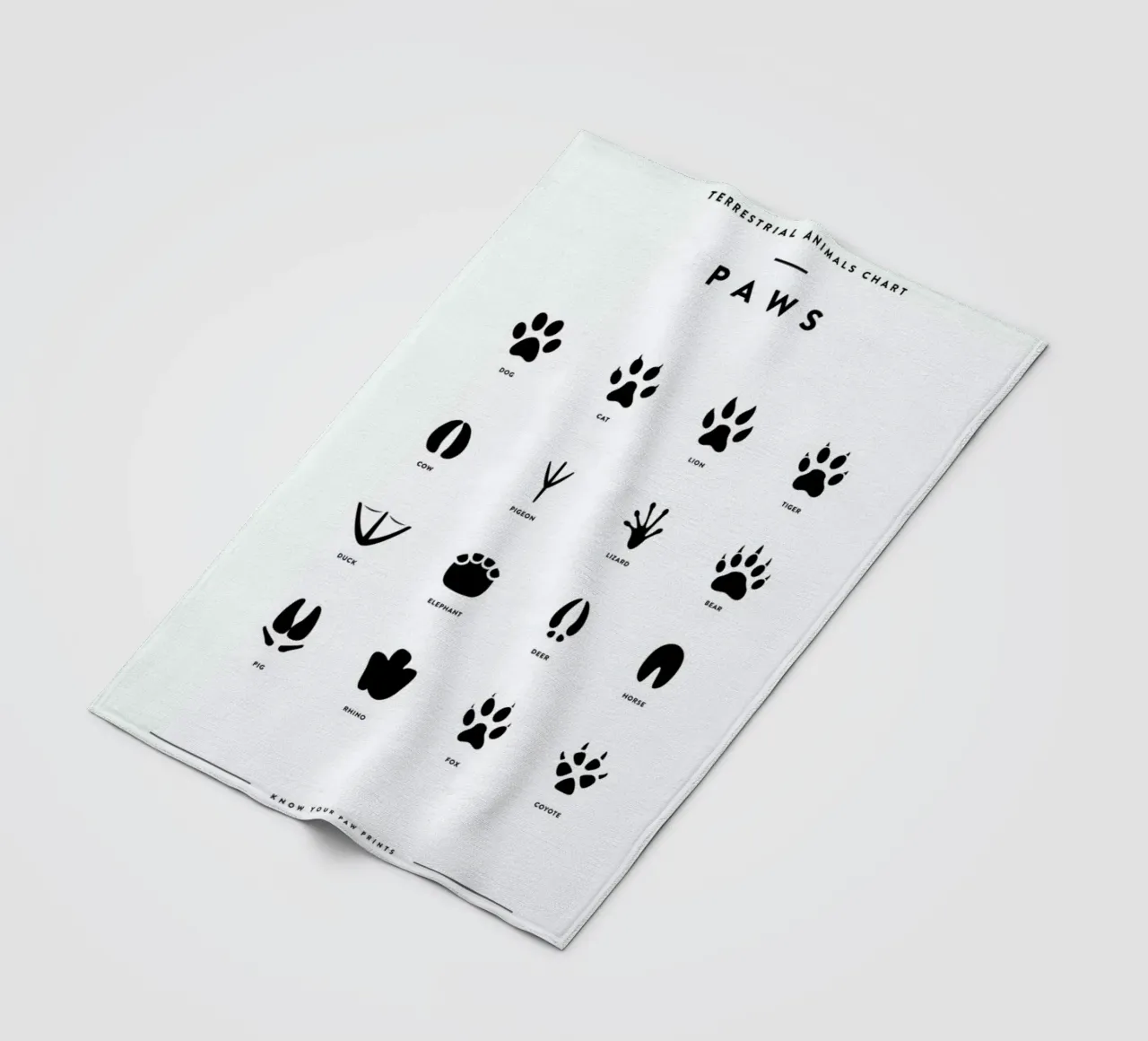 Paws chart fleecedeken van daylight design studio