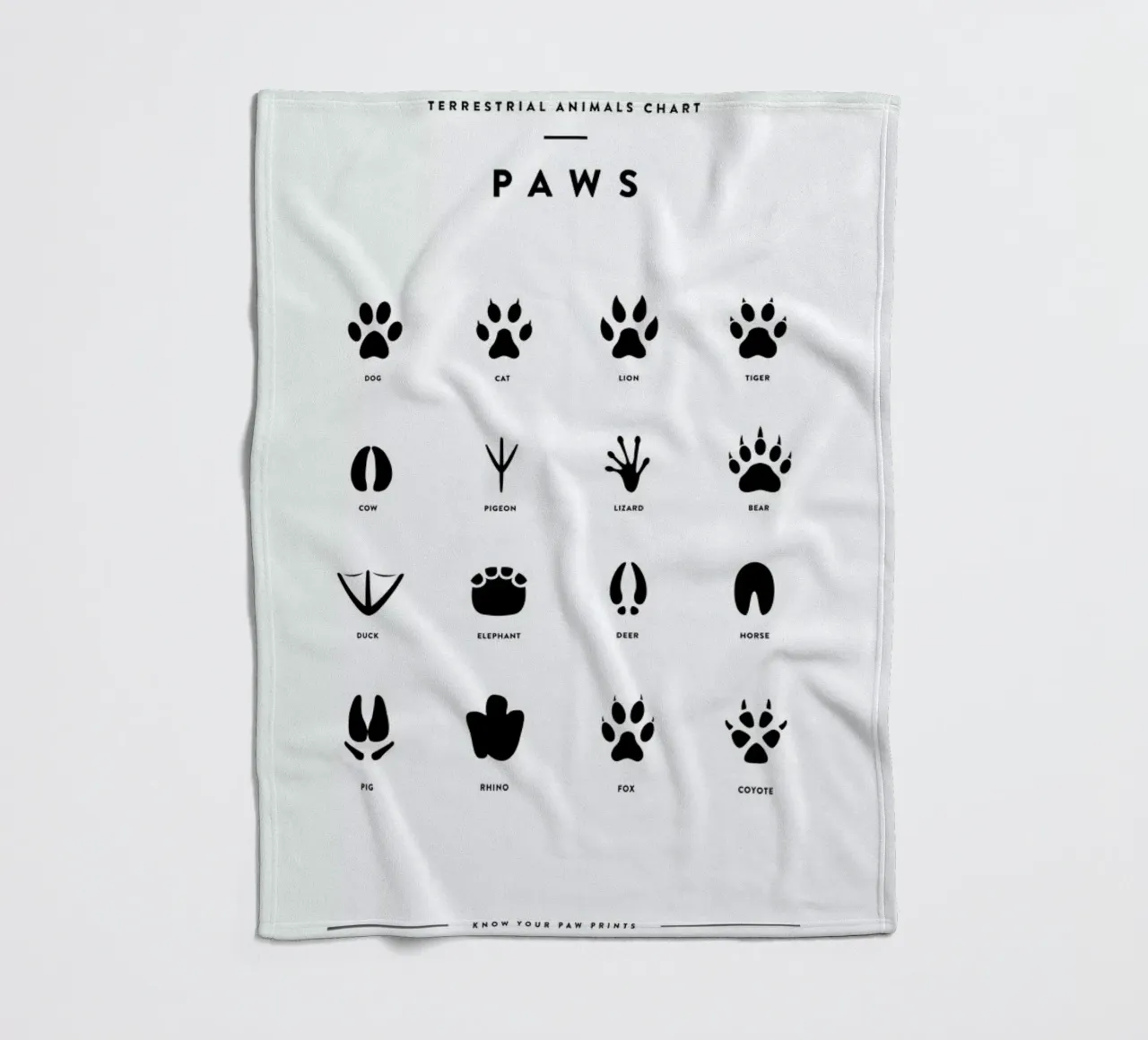Paws chart fleecedeken van daylight design studio