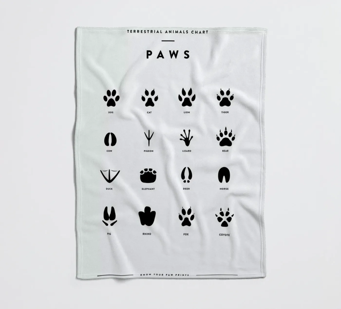 Paws chart Fleecedecke von daylight design studio