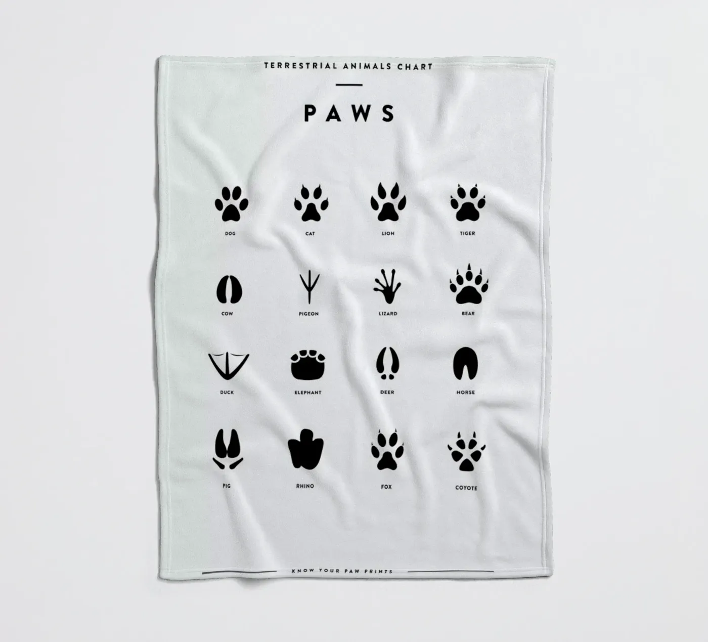 Paws chart coperta in pile da daylight design studio