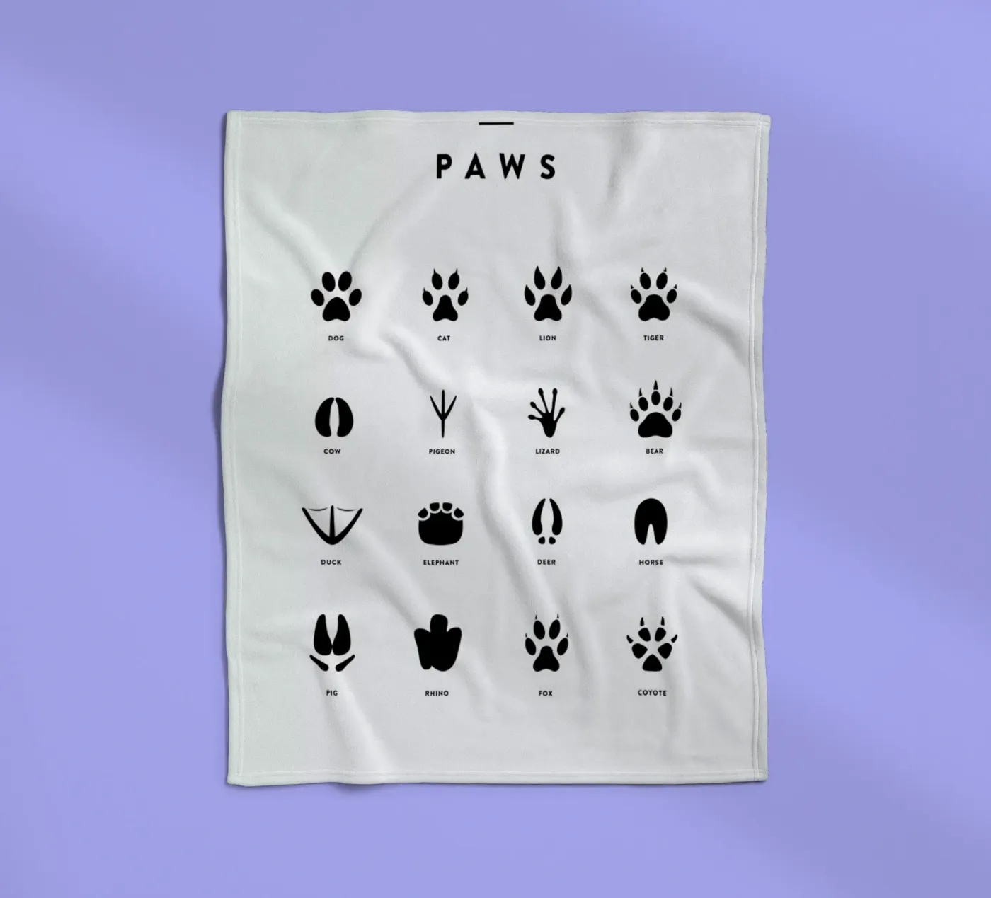 Paws chart coperta in pile da daylight design studio
