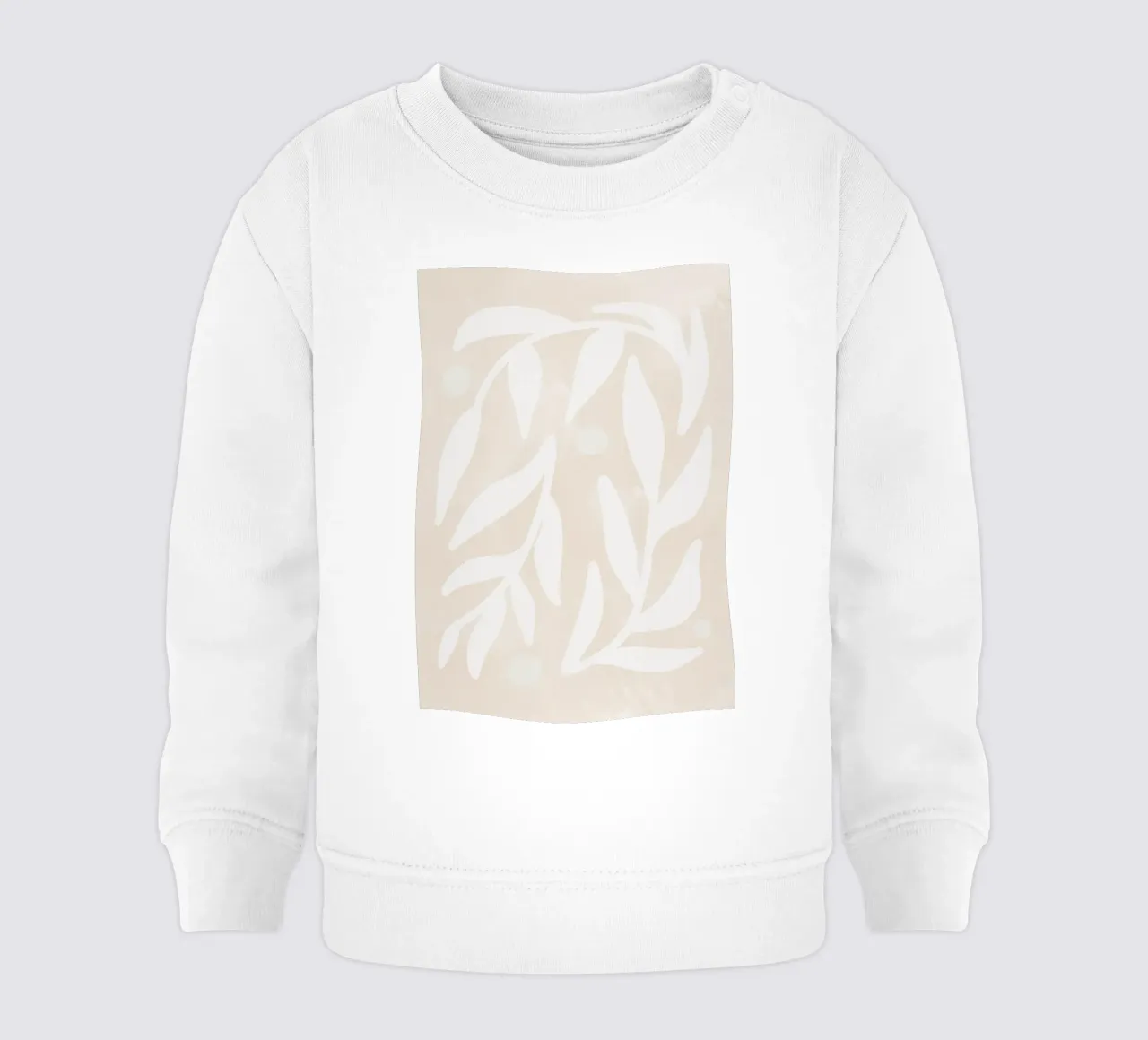 Astratto Minimalista Fiore Foglie Botanico boho beige felpa neonato da This Wild Soul - Illustration