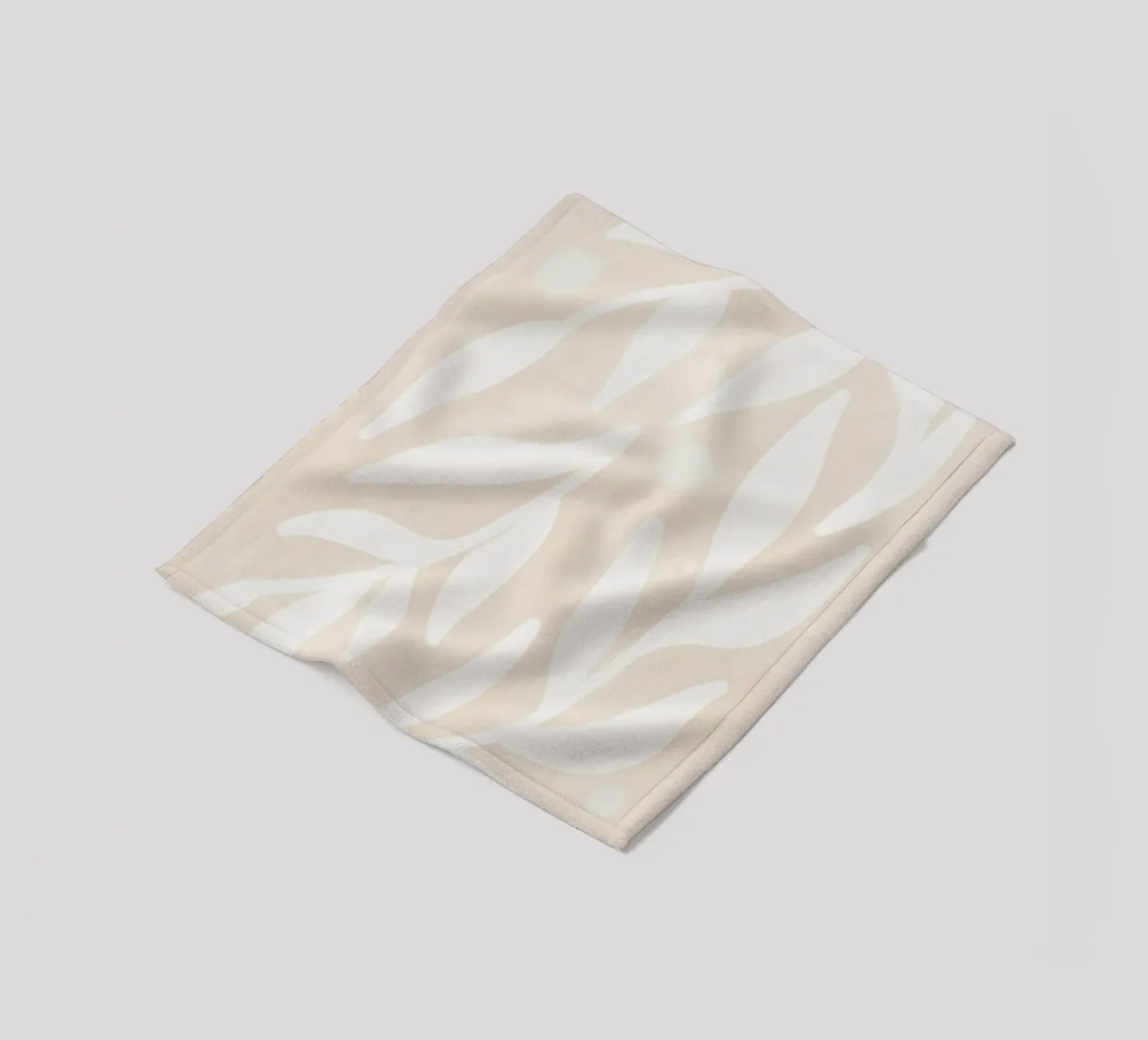 Astratto Minimalista Fiore Foglie Botanico boho beige coperta in pile da This Wild Soul - Illustration