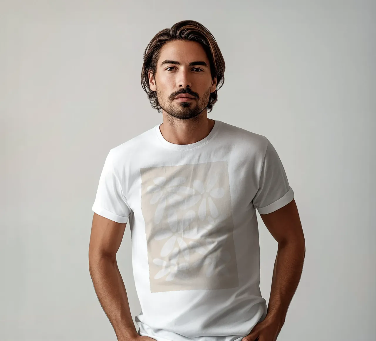 Botanical Abstract Minimalist Boho Neutral light color t-shirt by This Wild Soul - Illustration