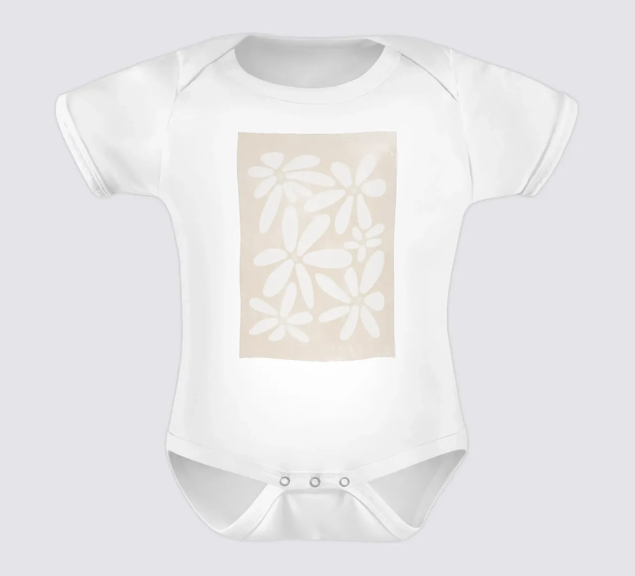 Botanical Abstract Minimalist Boho Neutral light color short-sleeve baby romper by This Wild Soul - Illustration