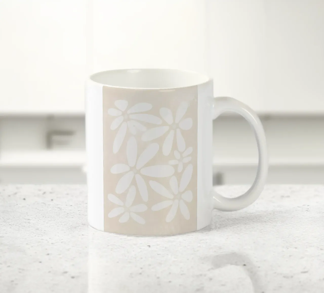 Botanisch Abstract Minimalistisch Boho Neutraal Lichte kleur keramische mok van This Wild Soul - Illustration