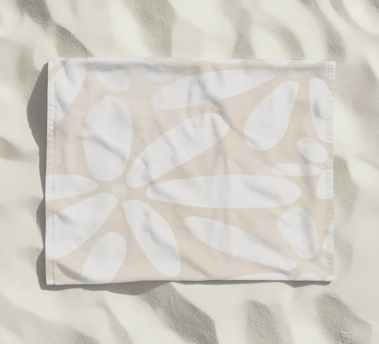 Botanical Abstract Minimalist Boho Neutral light color beach towel by This Wild Soul - Illustration