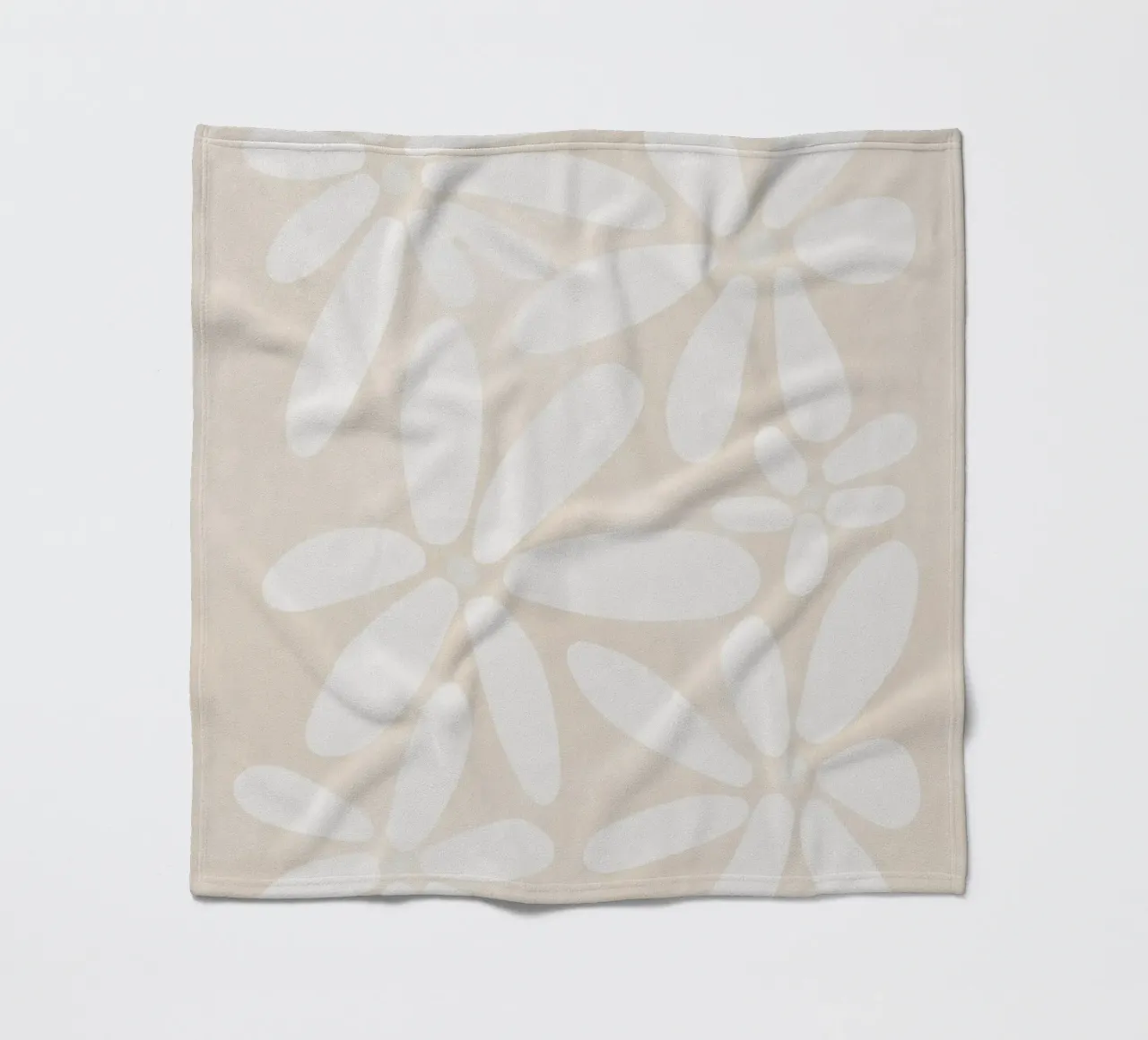 Botanical Abstract Minimalist Boho Neutral light color fleece blanket by This Wild Soul - Illustration