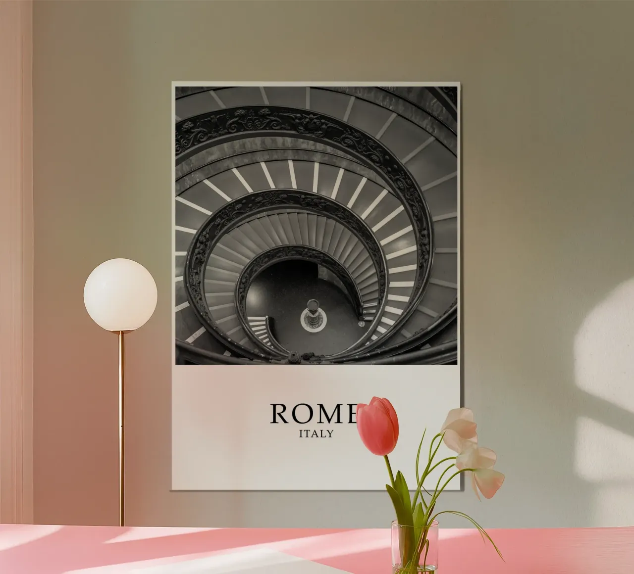 Rome Italy Vatican Architecture Scene Greyscale poster da Charnwood Prints