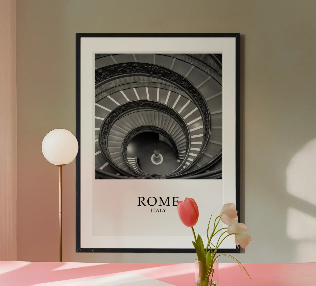 Rome Italy Vatican Architecture Scene Greyscale poster da Charnwood Prints