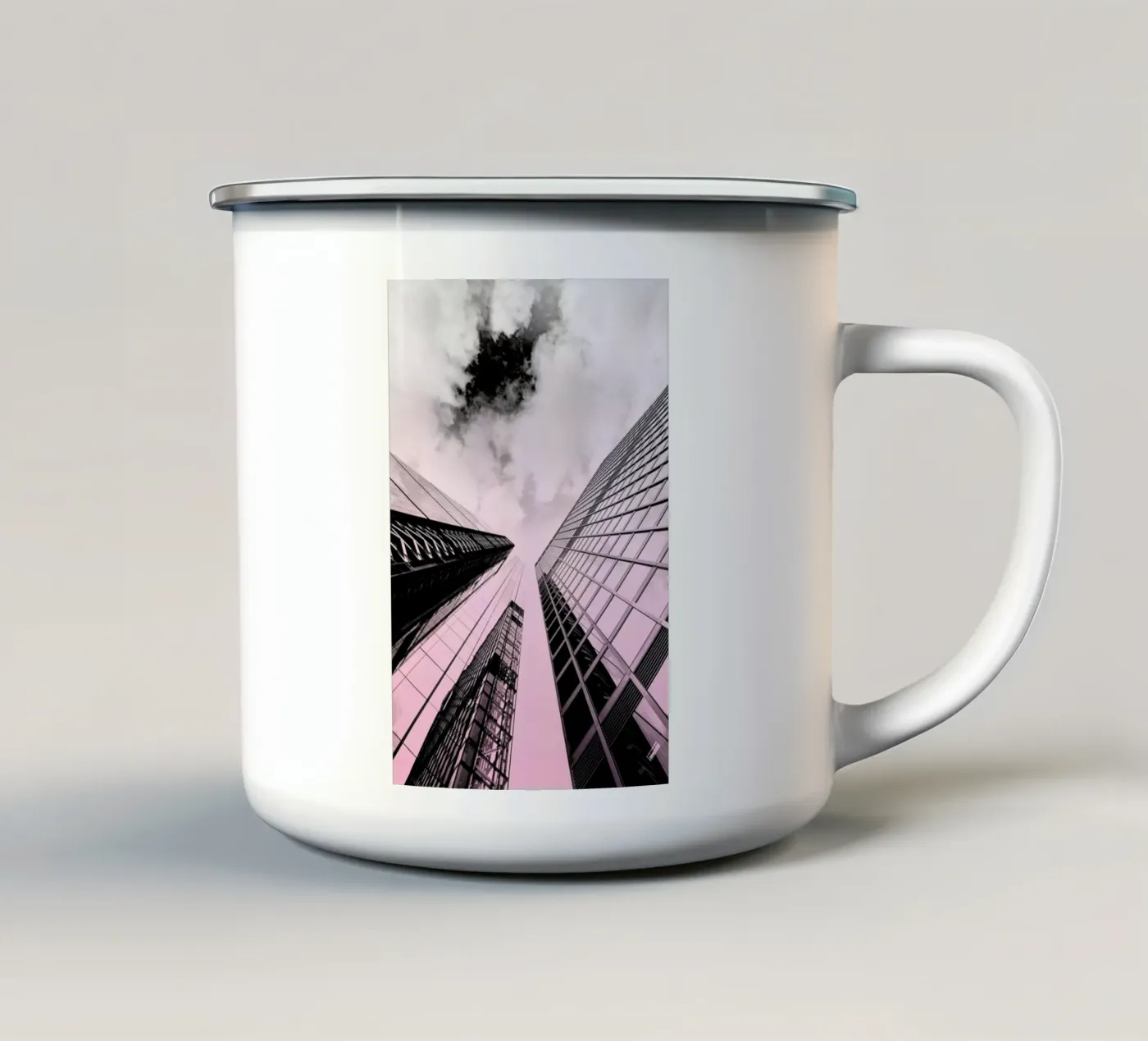 Skyscraper enamel mug by Nordic Creators