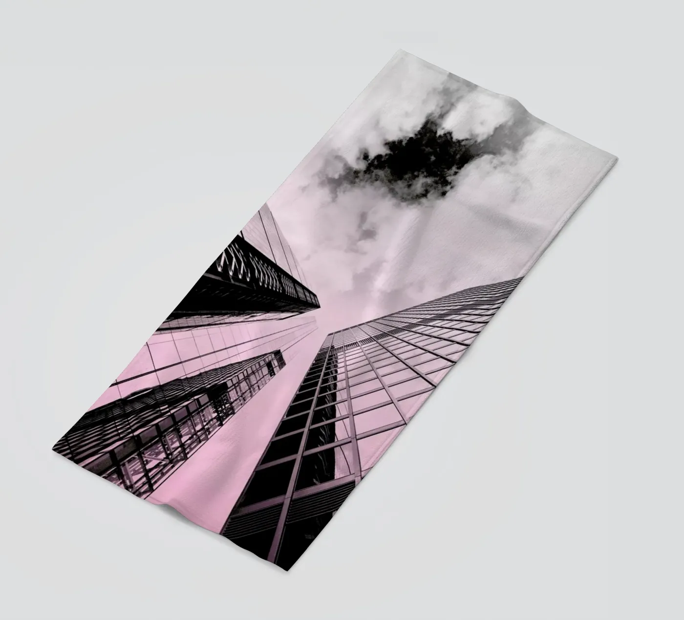 Skyscraper beach towel by Nordic Creators