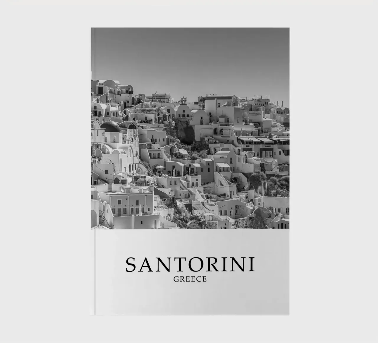 Santorini Greece Architecture Scene Greyscale diario da Charnwood Prints
