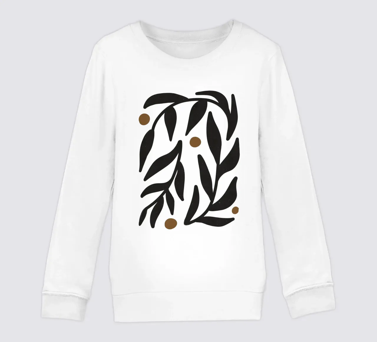 Minimalista astratto fiore Boho Mid Century modello nero felpa bambino da This Wild Soul - Illustration