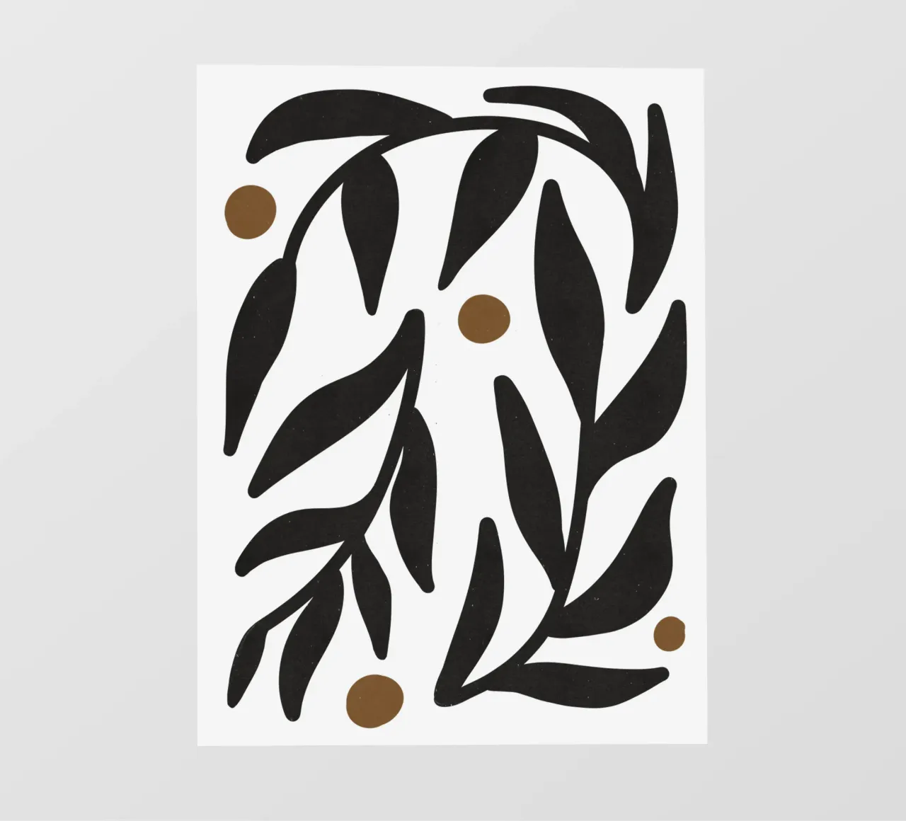 Minimalista astratto fiore Boho Mid Century modello nero telo in pvc da This Wild Soul - Illustration
