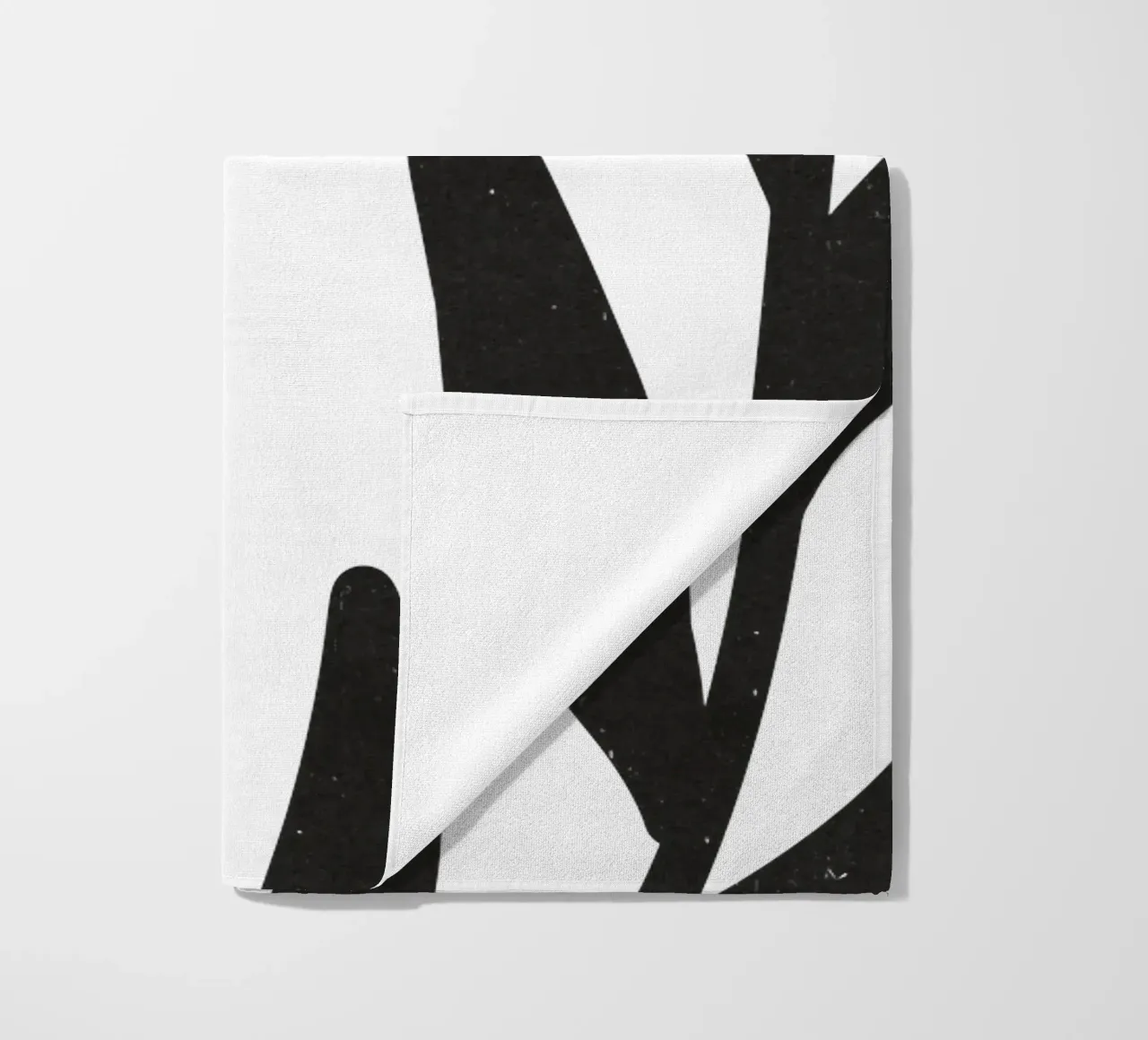 Minimalista astratto fiore Boho Mid Century modello nero telo mare da This Wild Soul - Illustration