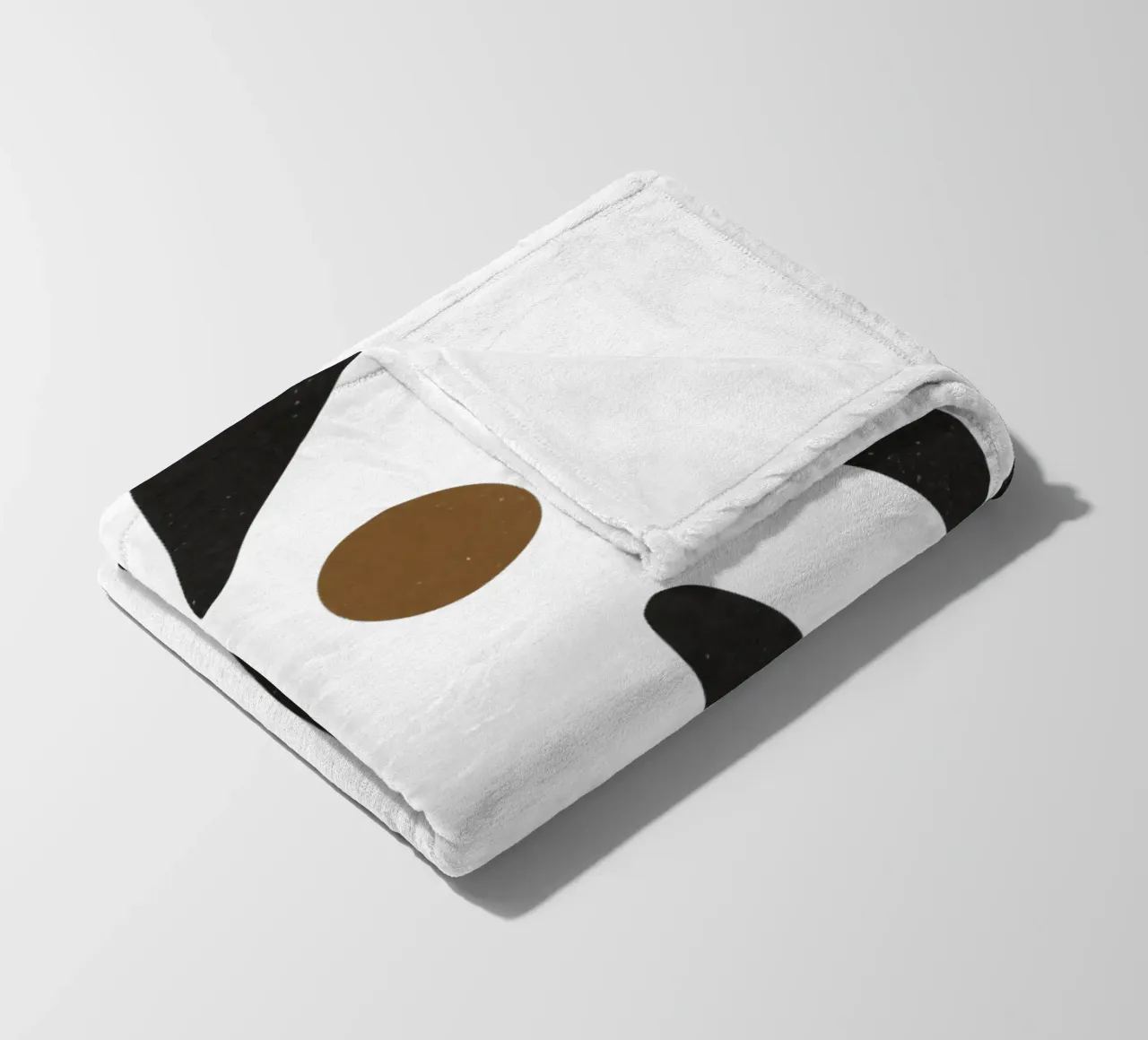 Minimalista astratto fiore Boho Mid Century modello nero coperta in pile da This Wild Soul - Illustration