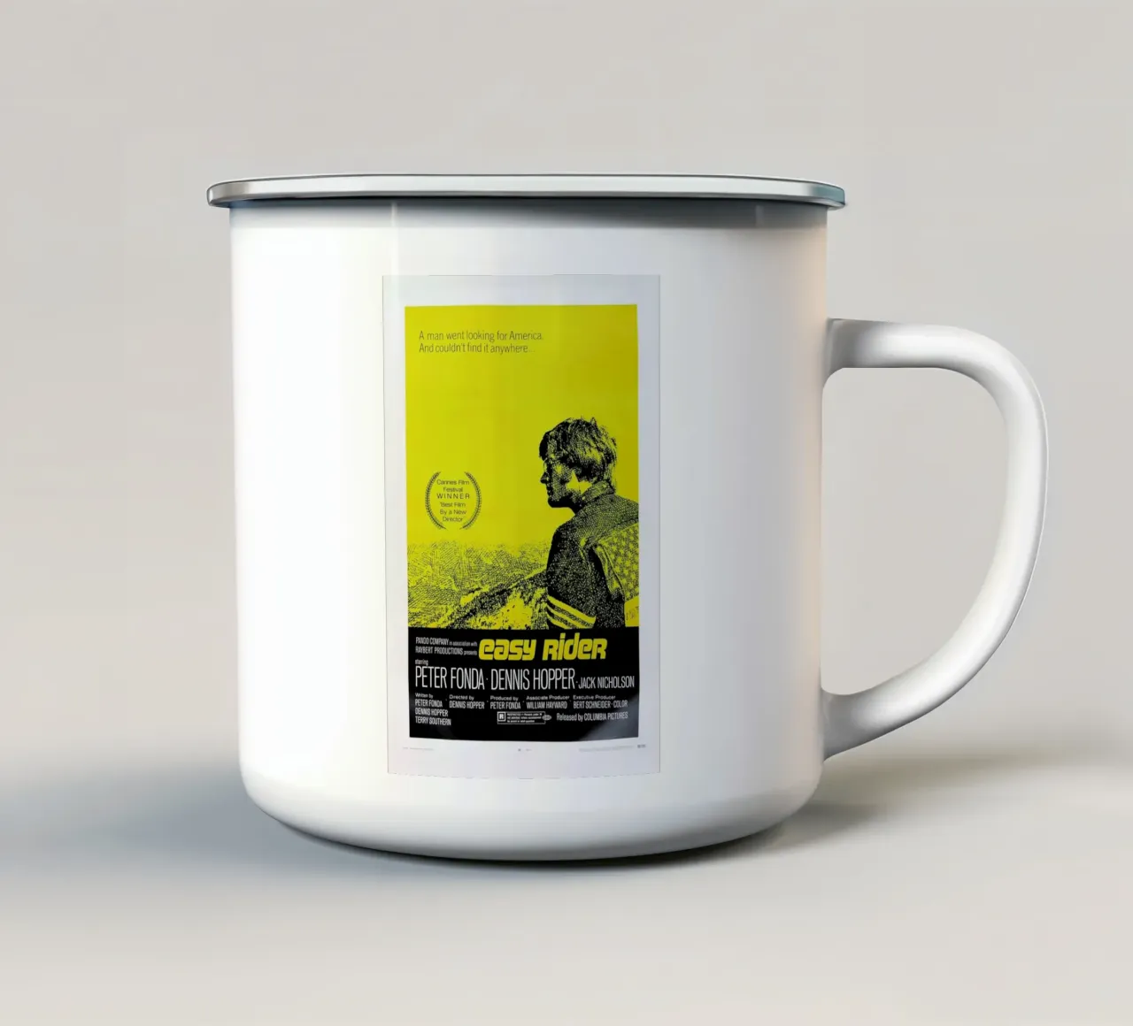 ‘Easy Rider’ Retro Movie Poster tazza in smalto da Gallery Print and Art Limited