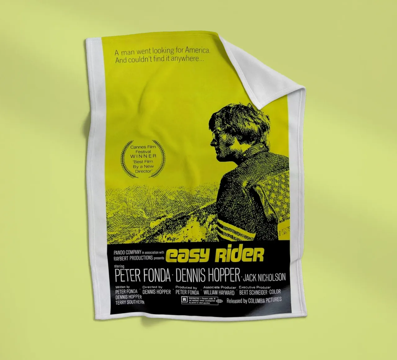 ‘Easy Rider’ Retro Movie Poster coperta in pile da Gallery Print and Art Limited
