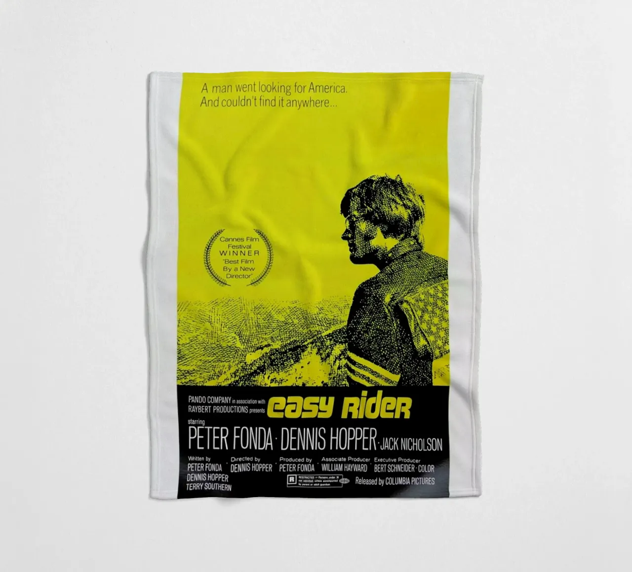 ‘Easy Rider’ Retro Movie Poster coperta in pile da Gallery Print and Art Limited
