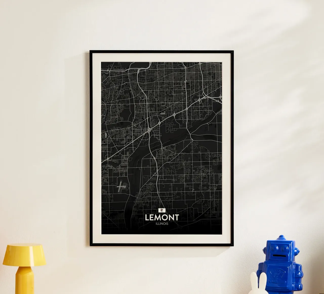 Lemont IL poster con telaio in plastica da Jacob W MICKELSON