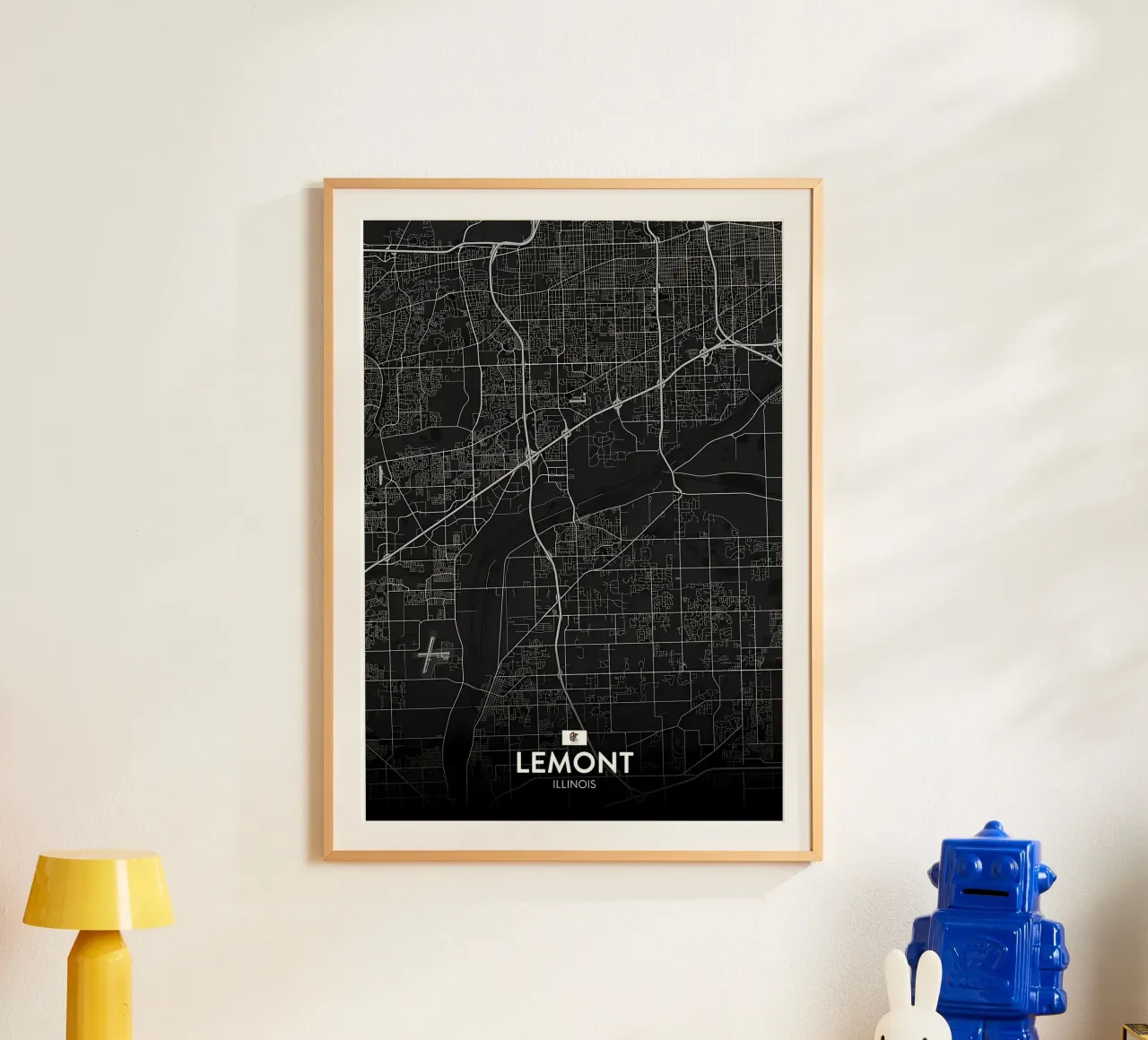 Lemont IL poster con telaio in plastica da Jacob W MICKELSON