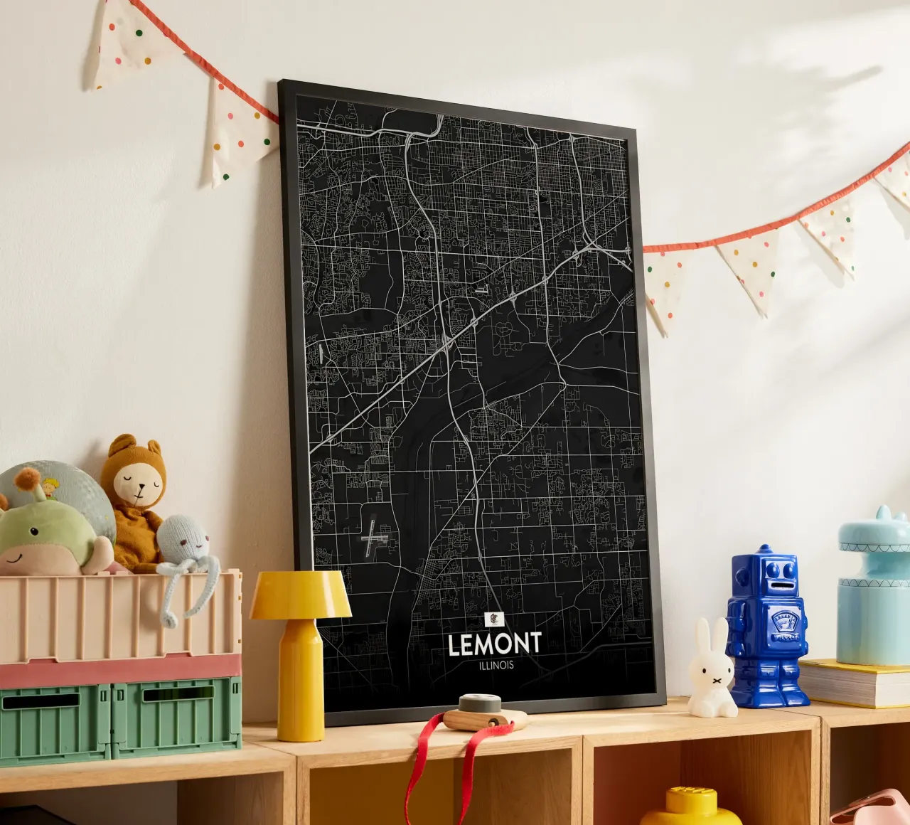 Lemont IL poster con telaio in plastica da Jacob W MICKELSON
