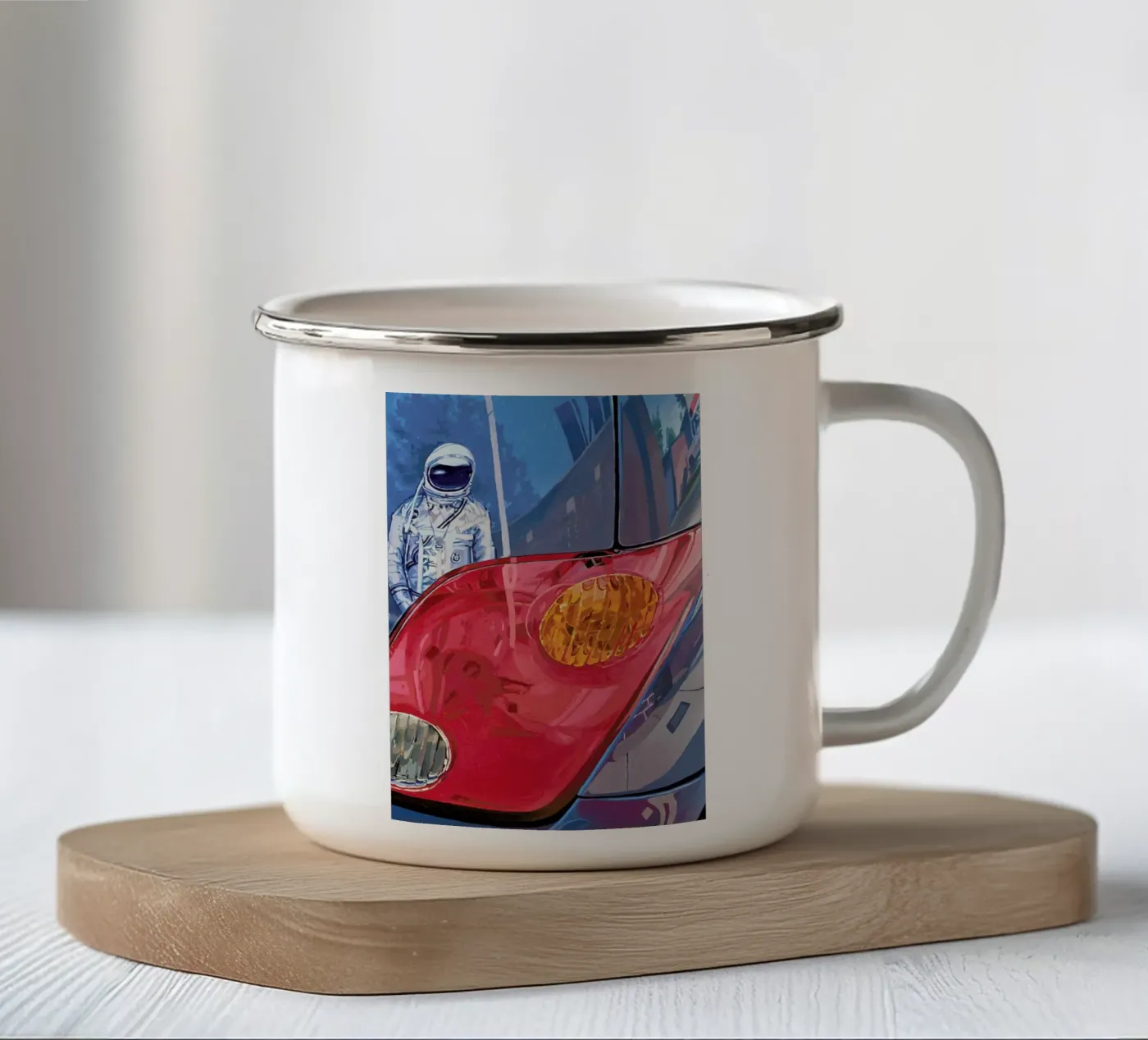 Reflection enamel mug by Scott Listfield