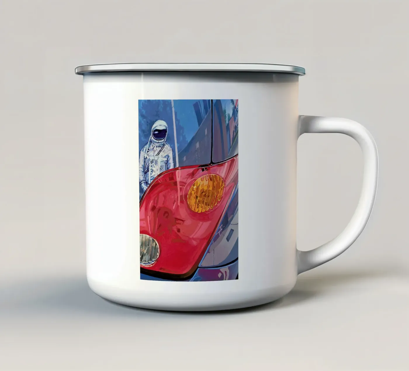 Reflection enamel mug by Scott Listfield