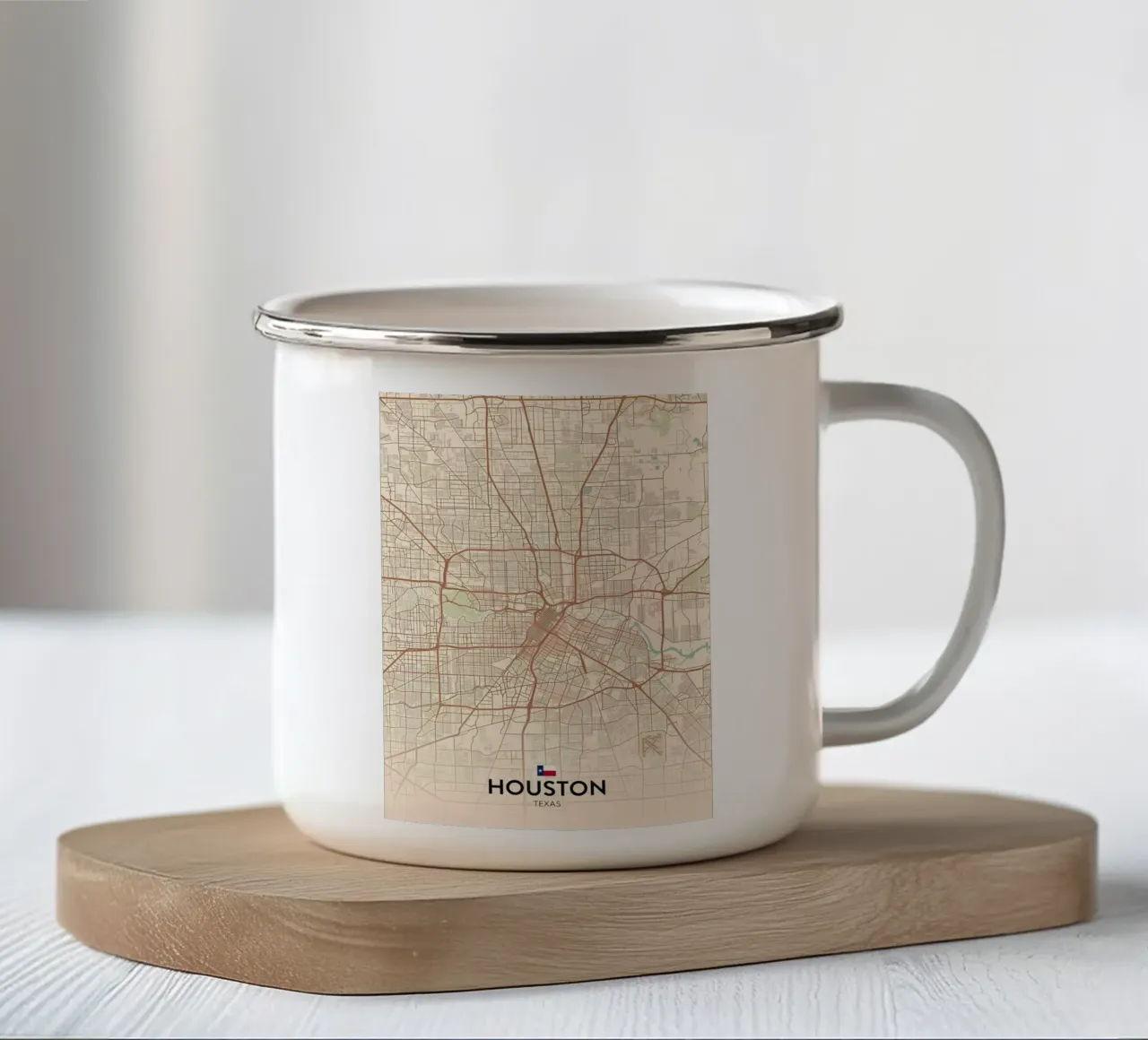 Houston TX tazza in smalto da Jacob W MICKELSON