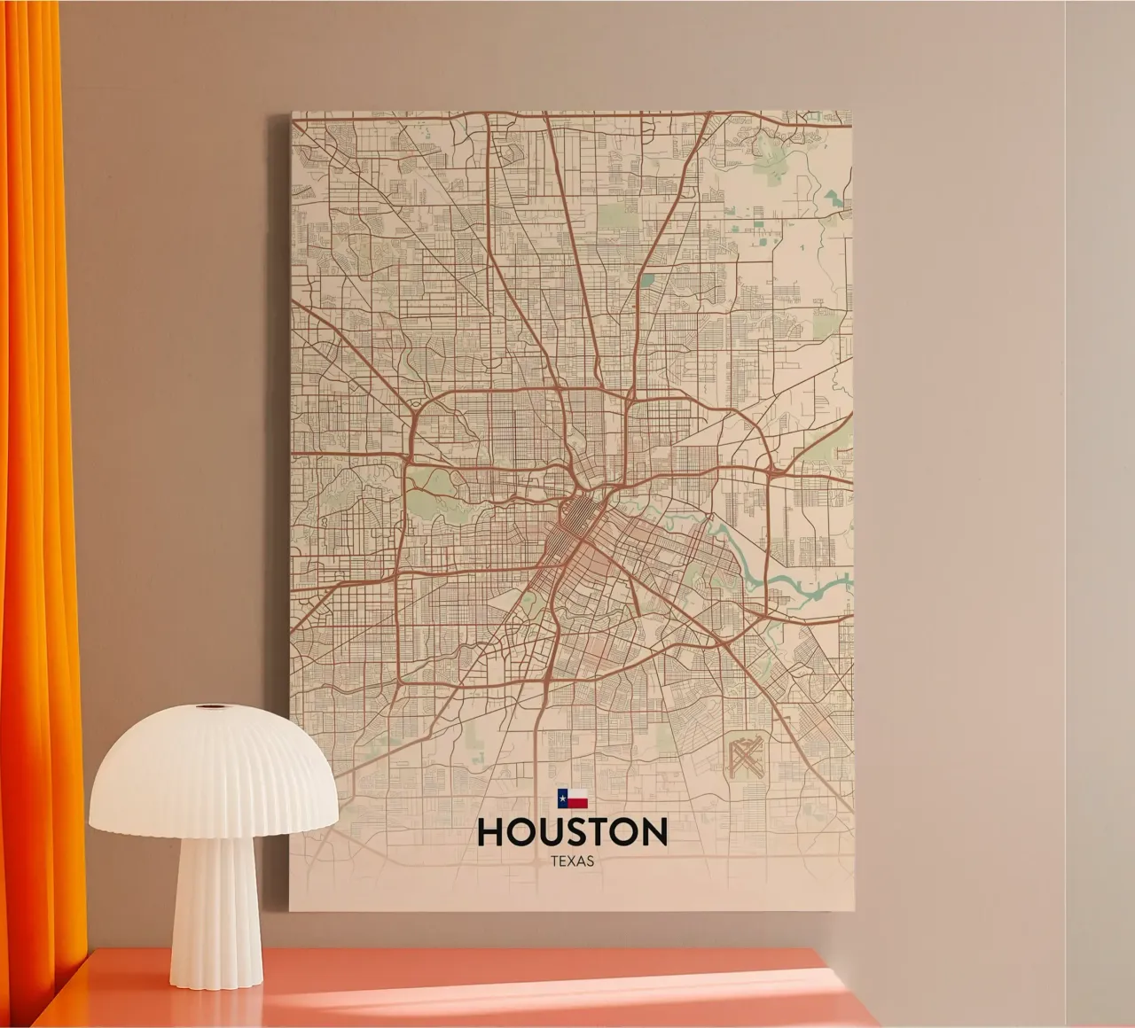 Houston TX tela con Cornice a cassetta da Jacob W MICKELSON
