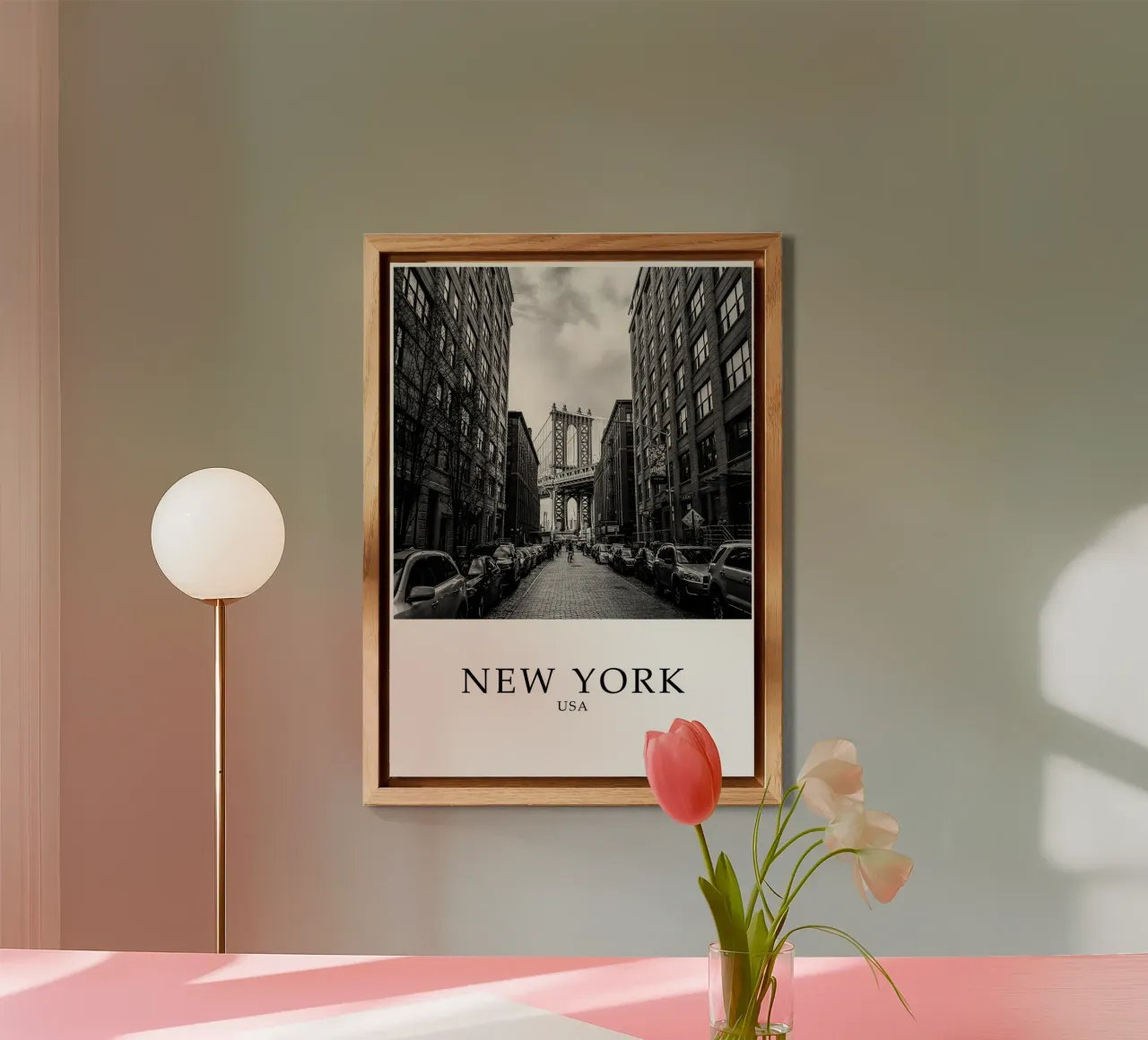 New York City Architecture Scene Greyscale pannello forex da Charnwood Prints