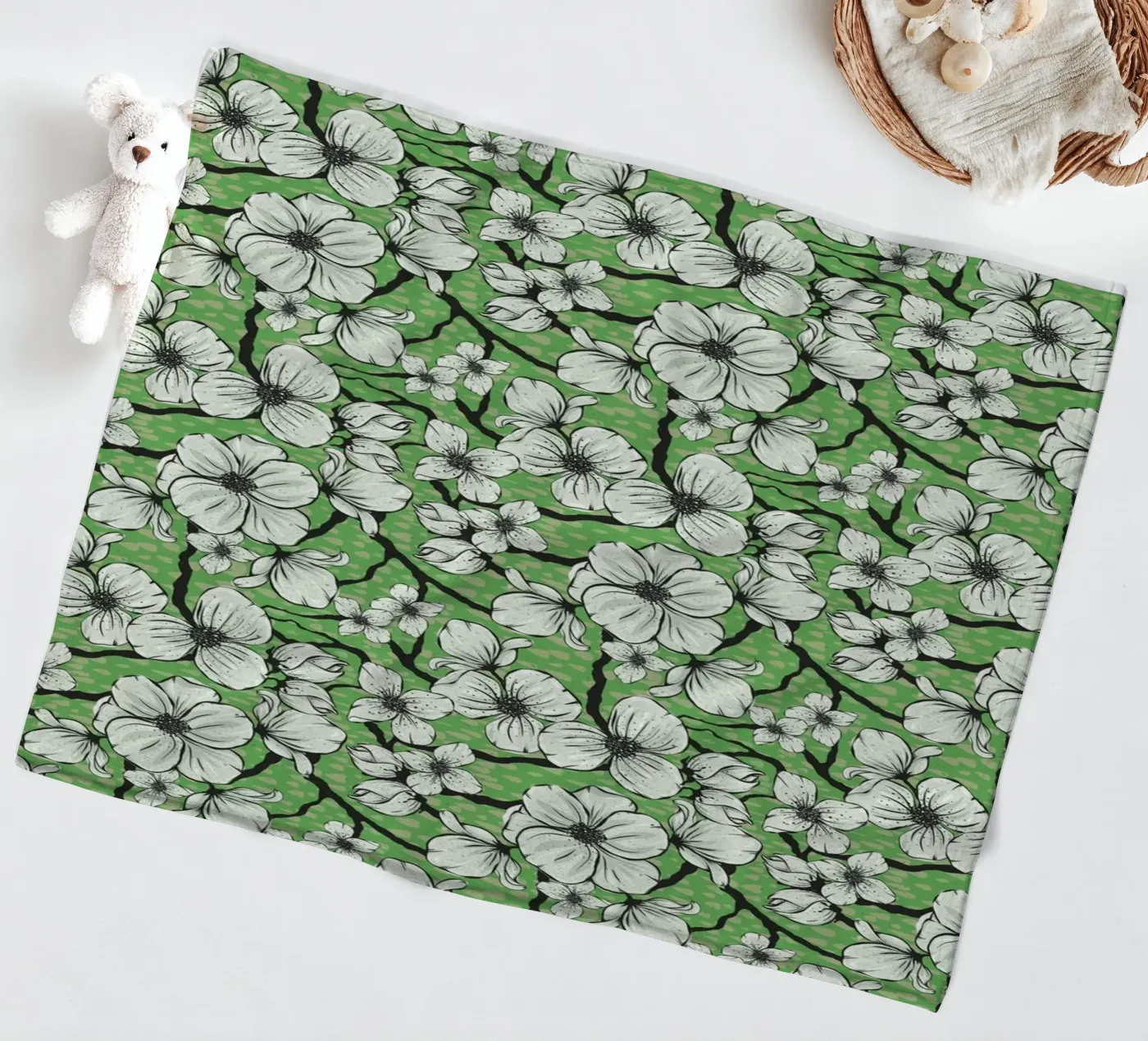 Springtime fleece blanket by Stella-Illustrations