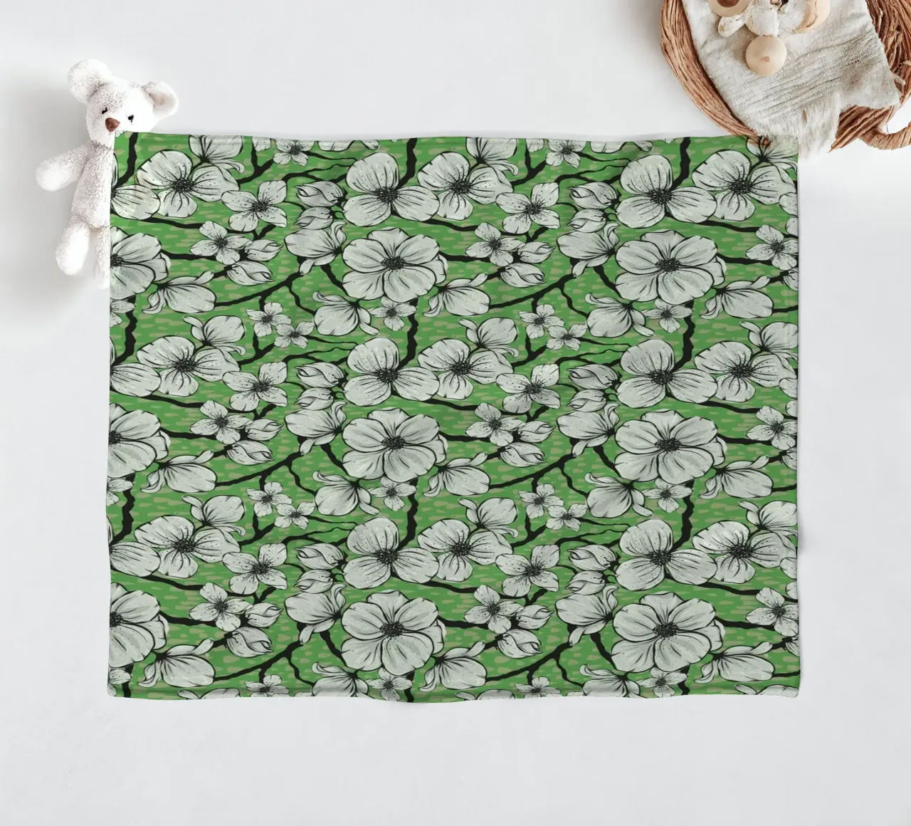 Springtime fleece blanket by Stella-Illustrations