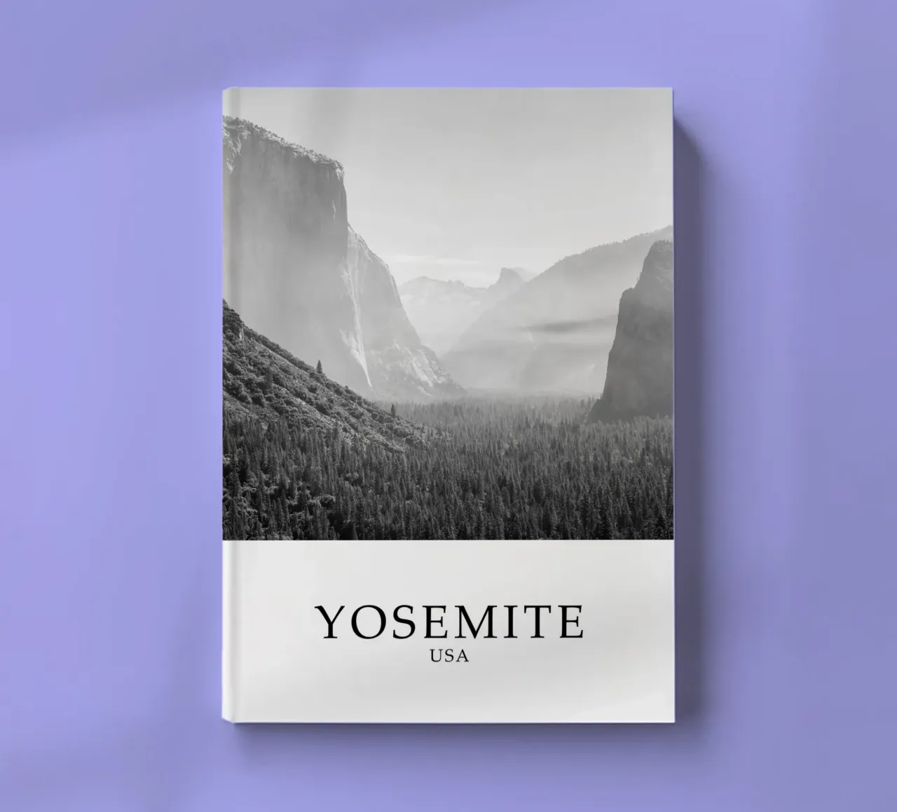 Yosemite California Natural Scene Greyscale notebook by Charnwood Prints