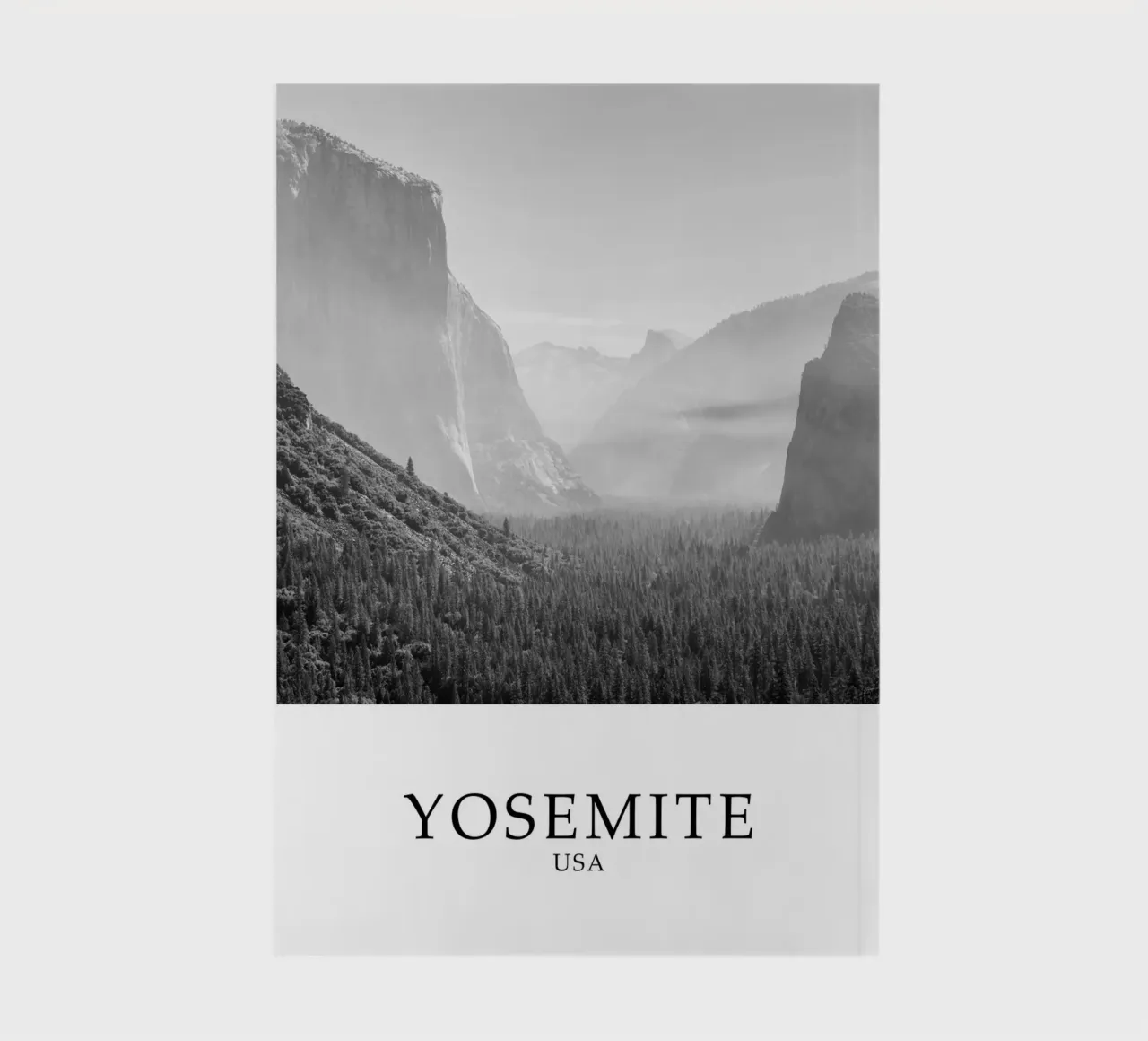 Yosemite California Natural Scene Greyscale notebook by Charnwood Prints
