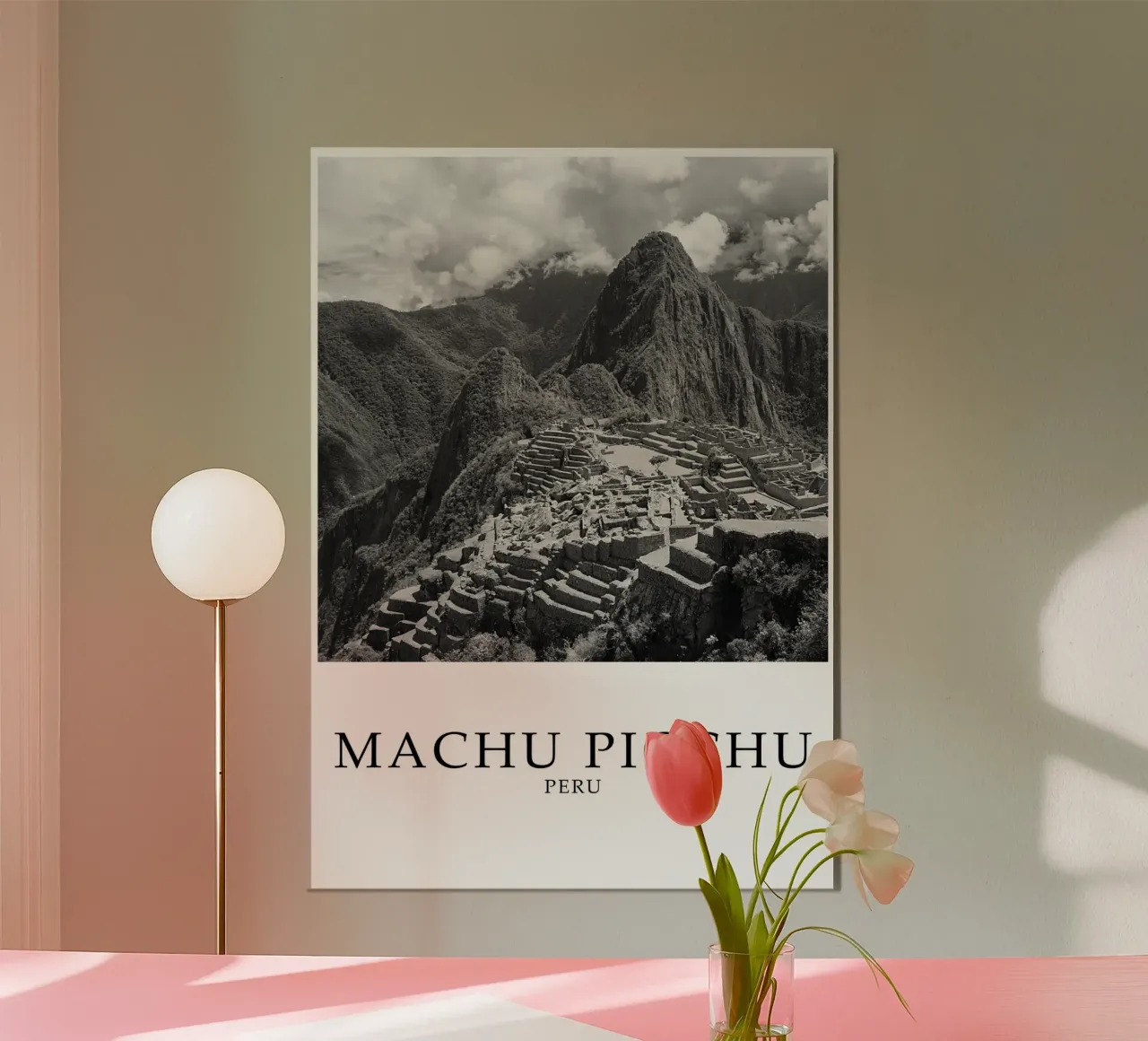 Machu Picchu Peru Landscape Scene Greyscale carta hahnemühle da Charnwood Prints