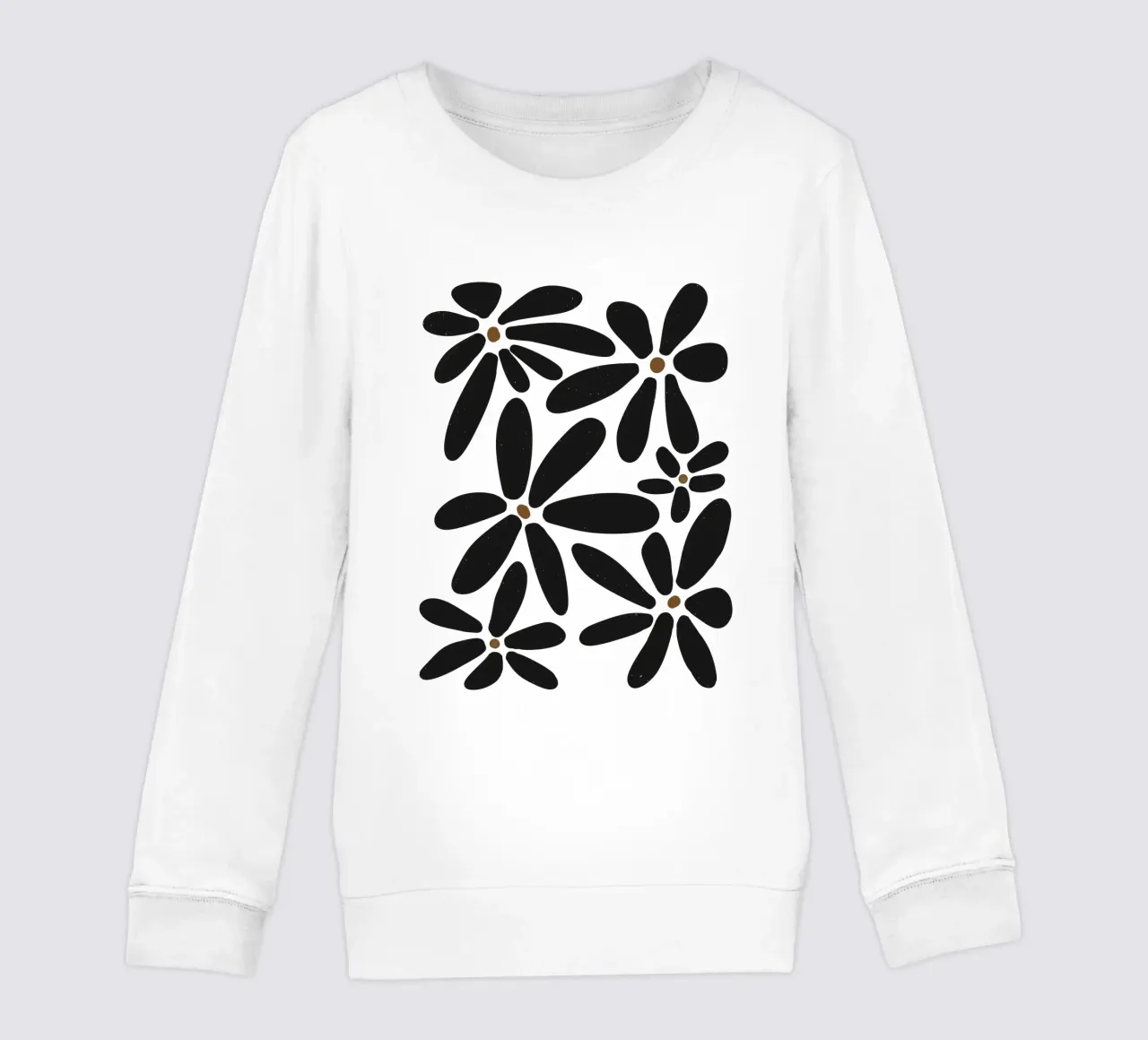Botanico astratto minimalista Boho bianco nero metà secolo felpa bambino da This Wild Soul - Illustration